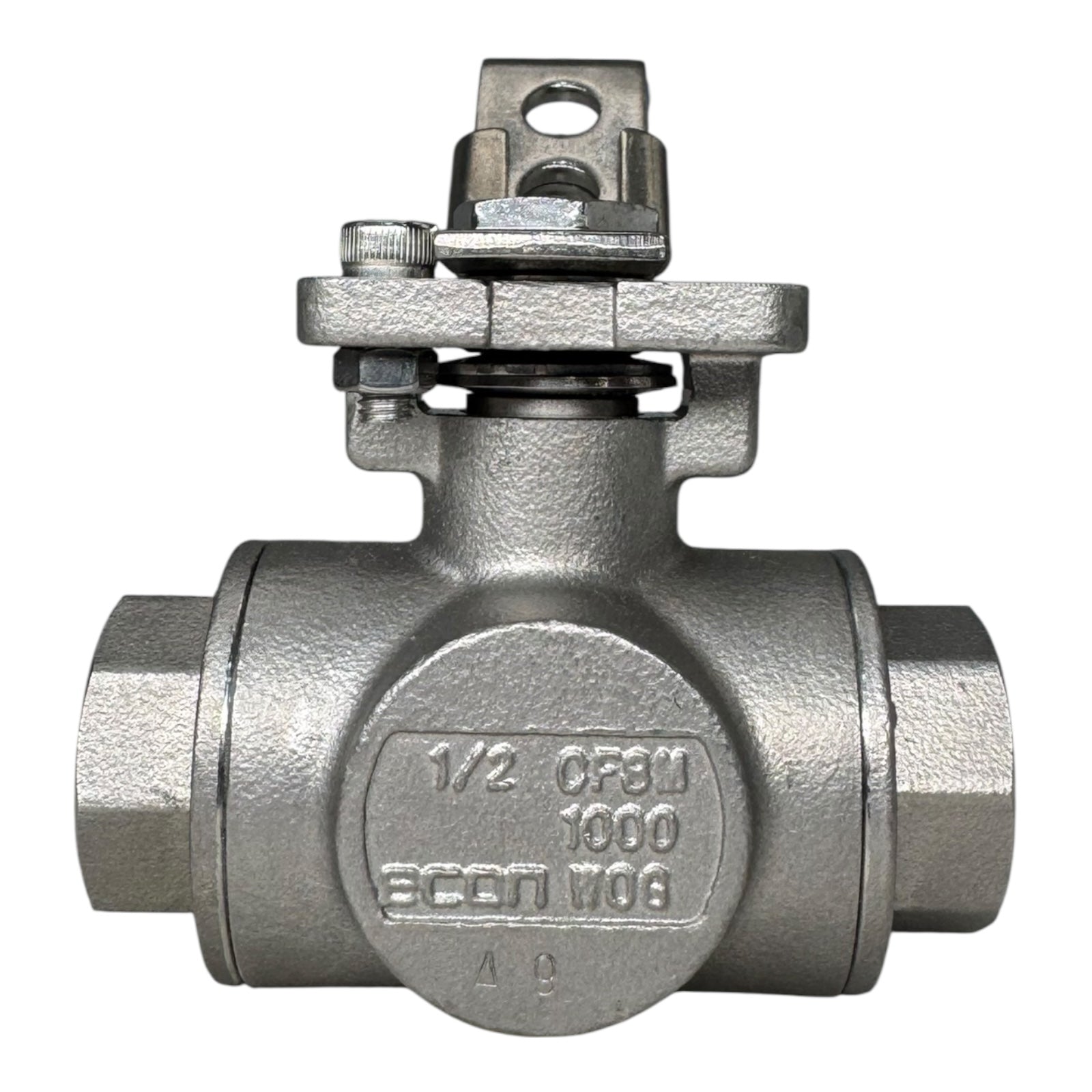 ECON Fig.7780 Kugelhahn 1/2” Edelstahl 3-Wege Ventil T-Bohrung ISO 228G PN63