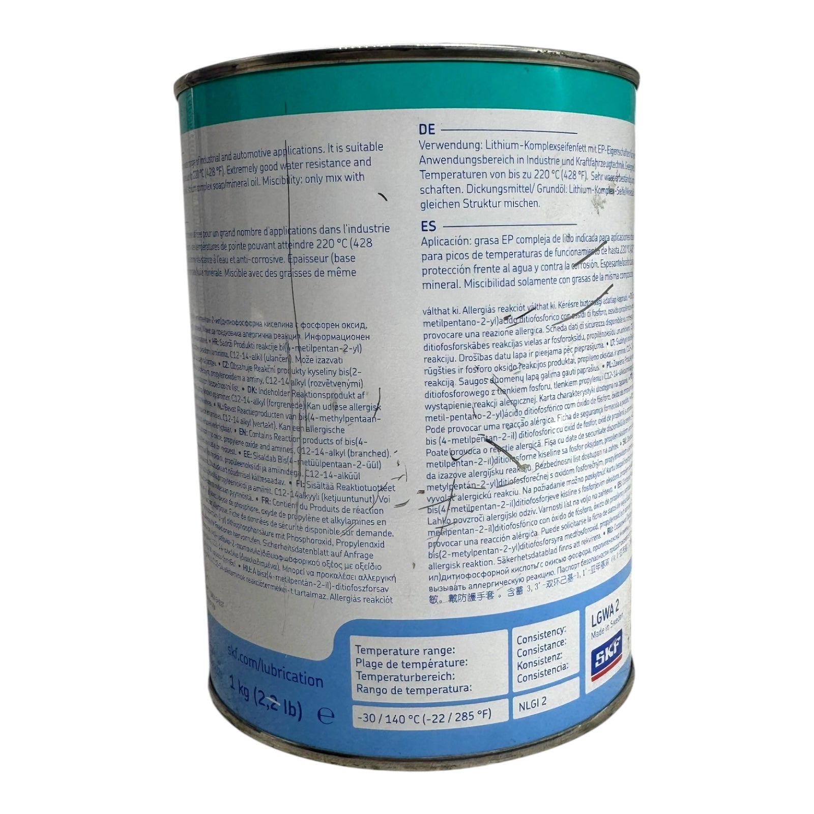 SKF LGWA 2/1 Hochleistungsfett 1 kg Wälzlagerfett -40 bis +140 °C NLGI 2