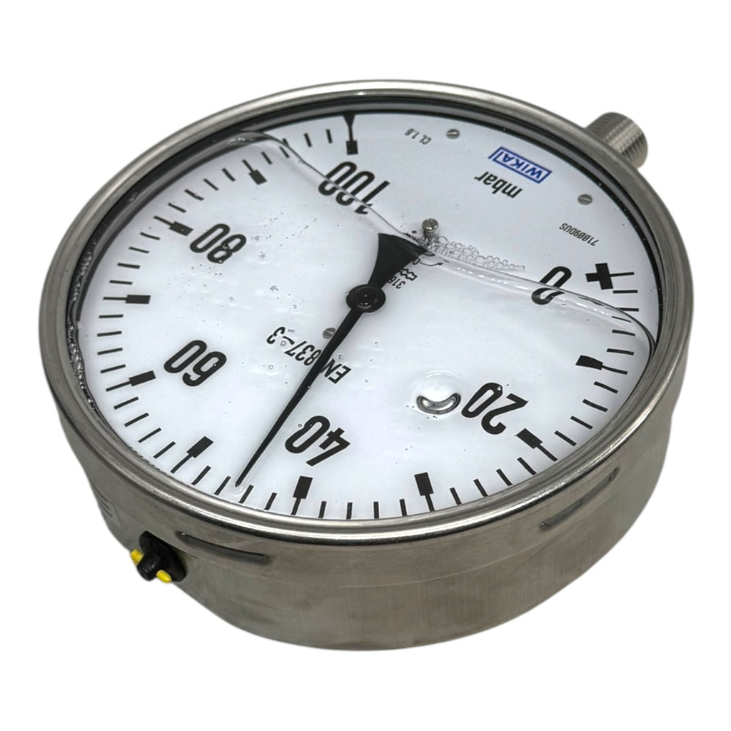 WIKA Manometer 633.50.160 Ø160mm 0–100 mbar 1/2” NPT EN837-3