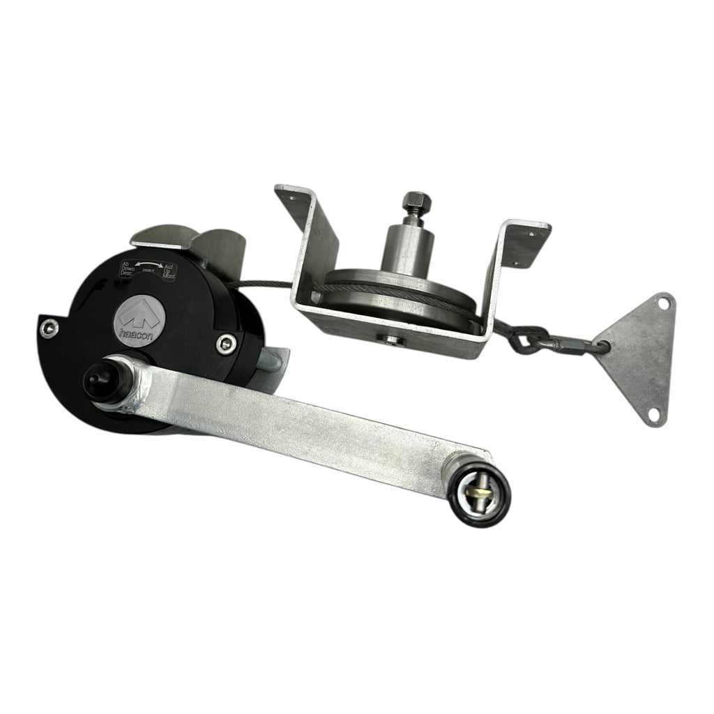 Haacon WV300-205986 Seilwinde 3kN 4mm Seil Handwinde mit Halterung
