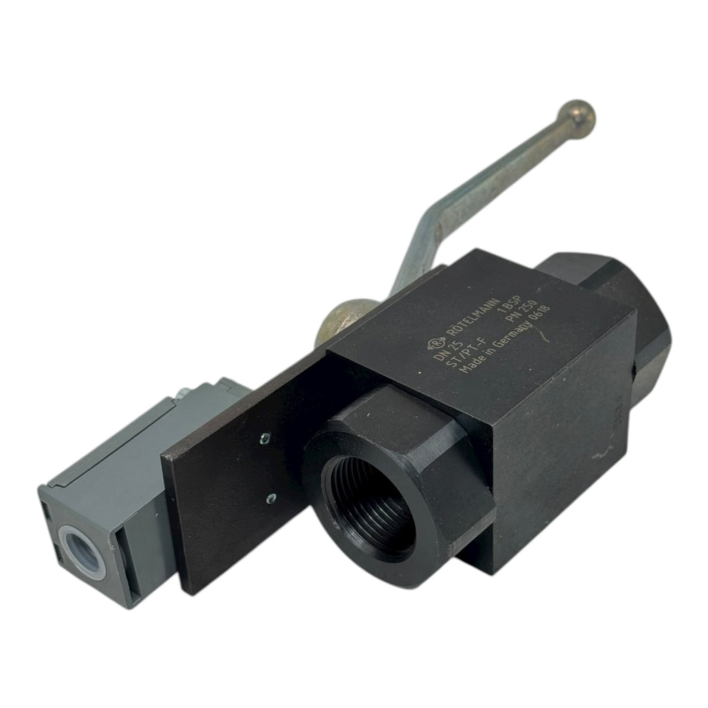 Rötelmann ST/PT-F DN25 PN250 Kugelhahn 1” BSP mit ABB LS32P13B11 Endschalter