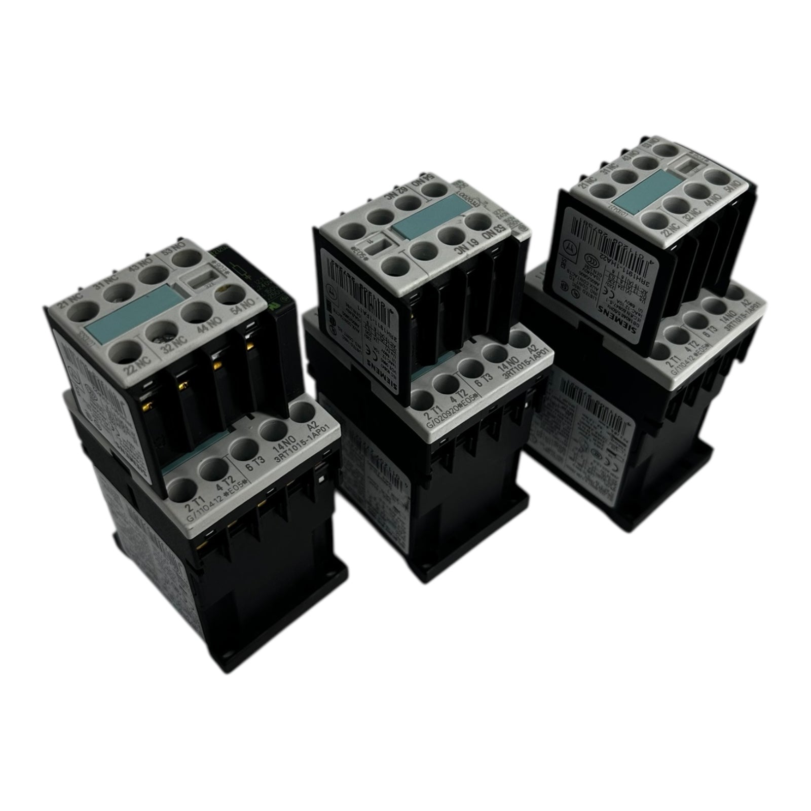 3x Siemens 3RT1015-1AP01 Schütz 3-polig 24V AC Hilfskontaktblock