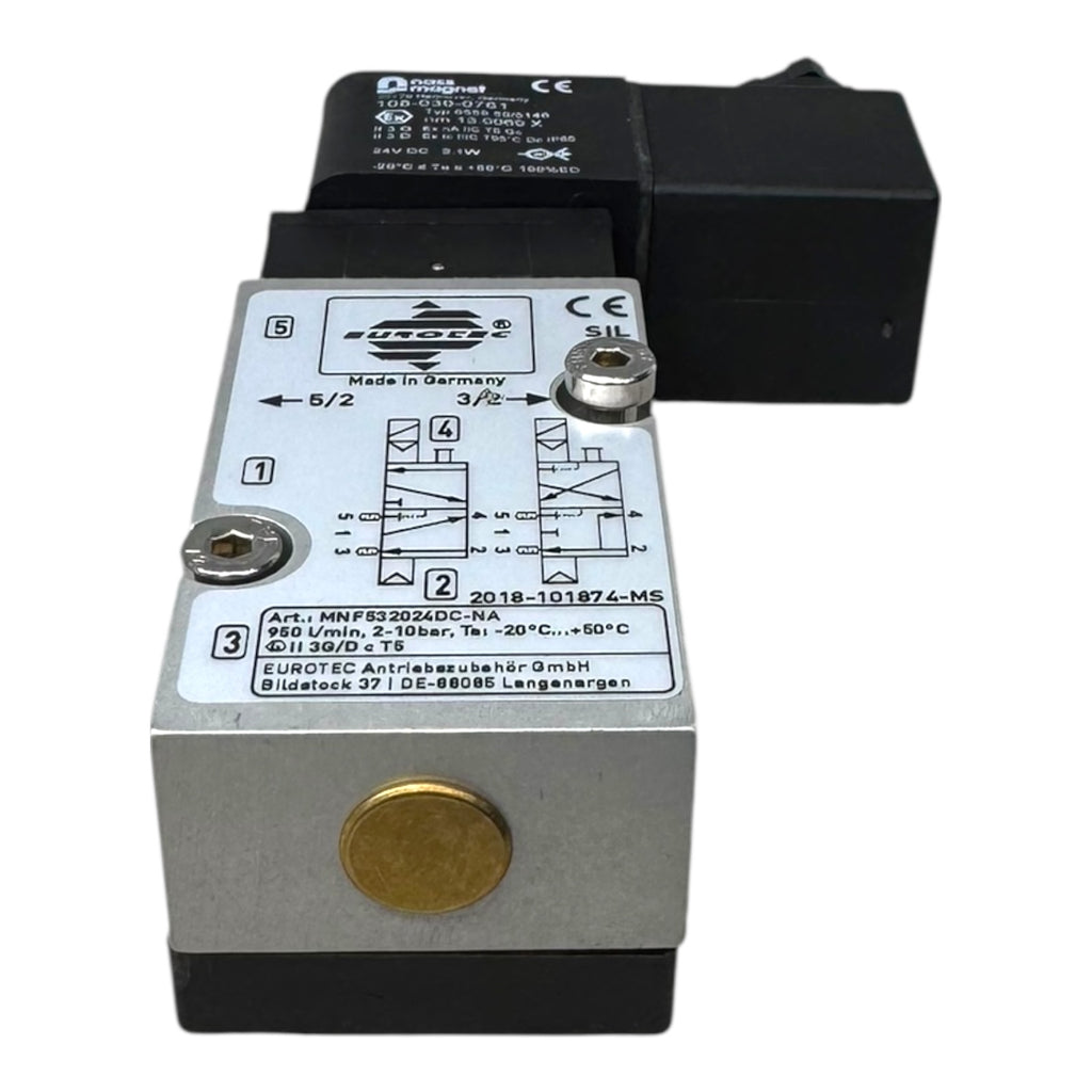 Eurotec Magnetventil Nass Magnet 5/2-Wege 24VDC 950Ll/min MNF532024DC-NA EX