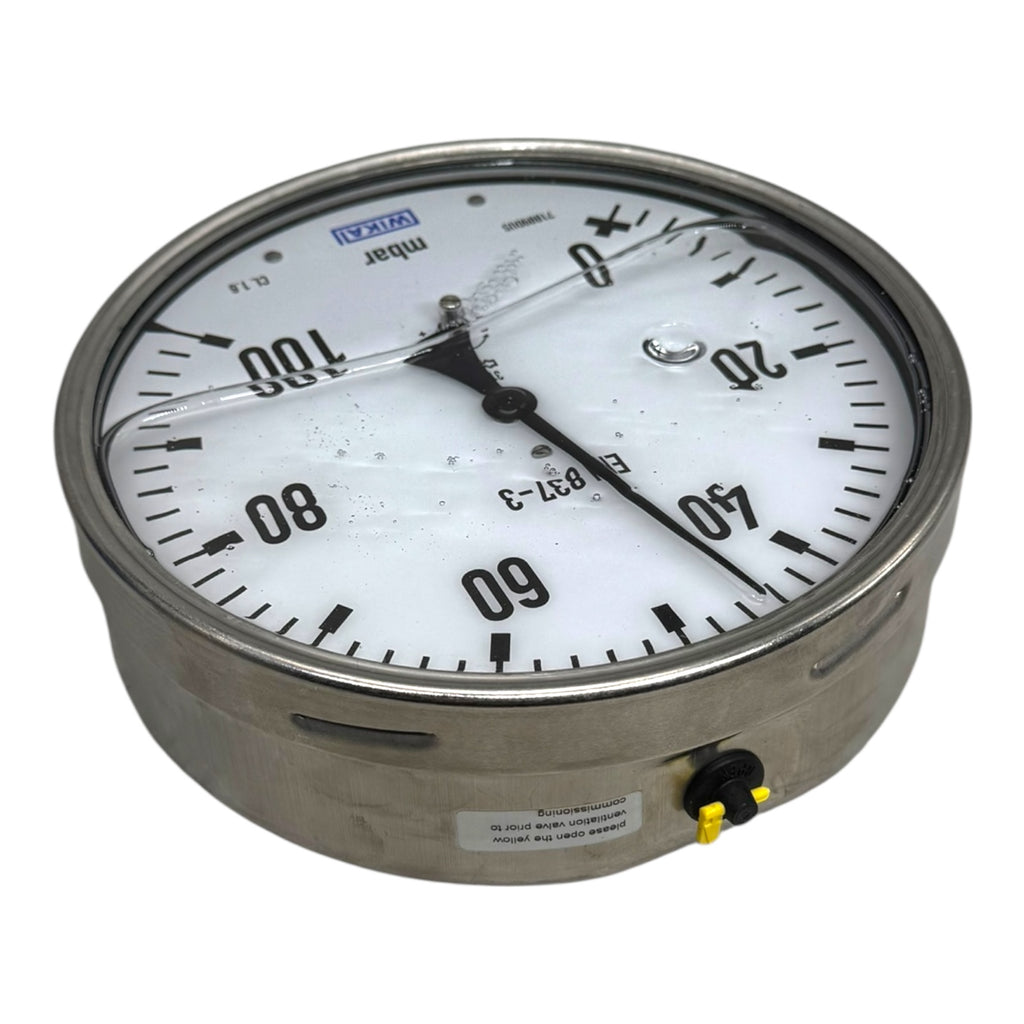 WIKA Manometer 633.50.160 Ø160mm 0–100 mbar 1/2” NPT EN837-3
