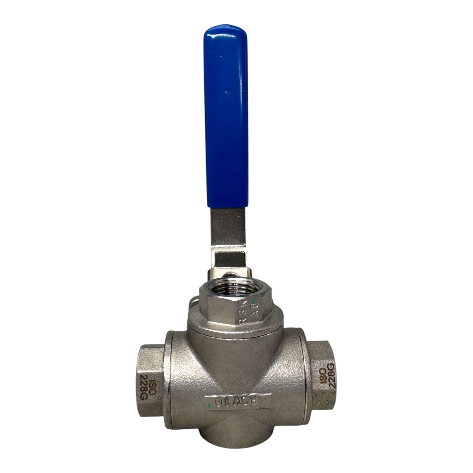 ECON Fig.7780 Kugelhahn 1/2” Edelstahl 3-Wege Ventil T-Bohrung ISO 228G PN63