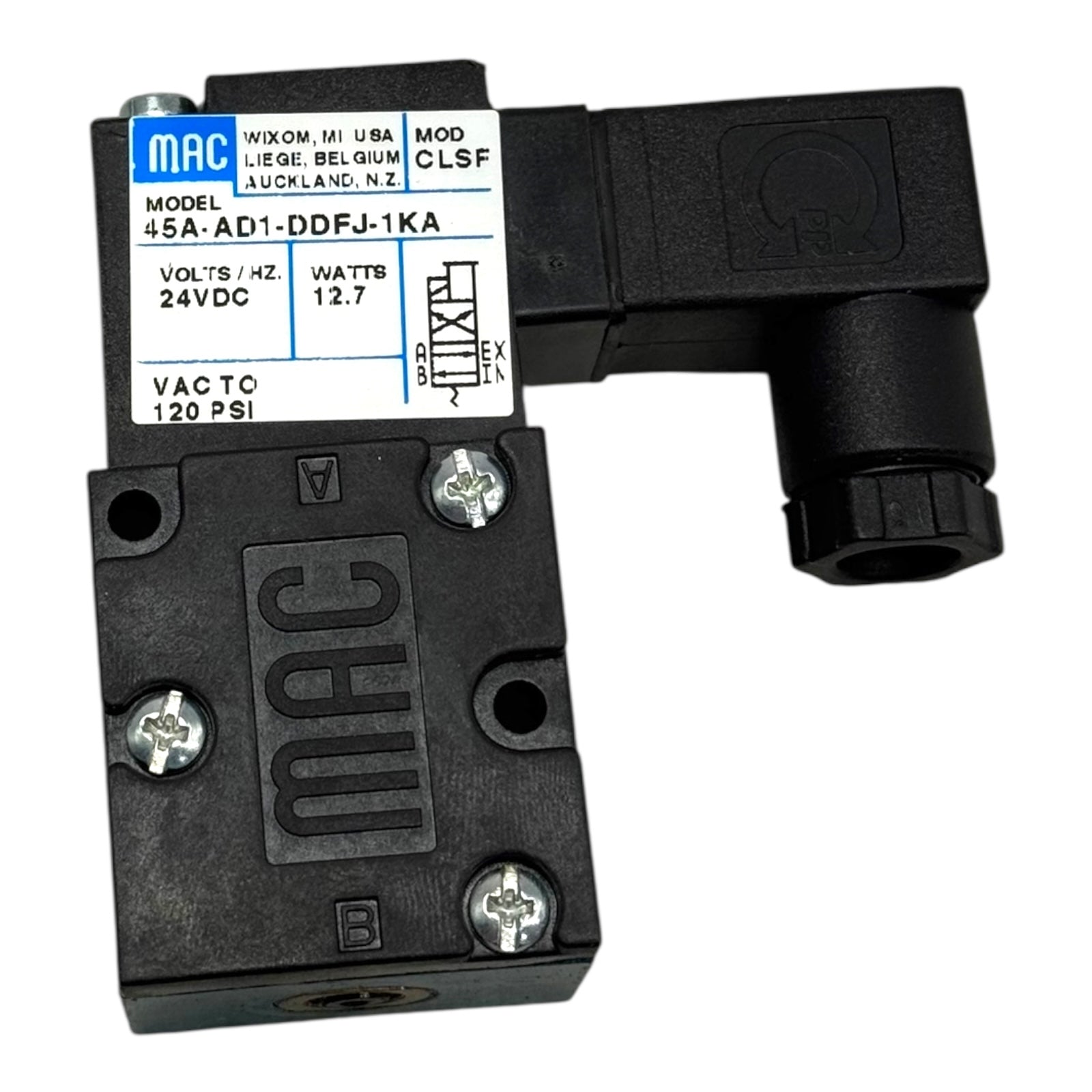 MAC 45A-AD1-DDFJ-1KA CLSF Magnetventil 24V DC 12,7W Pneumatikventil