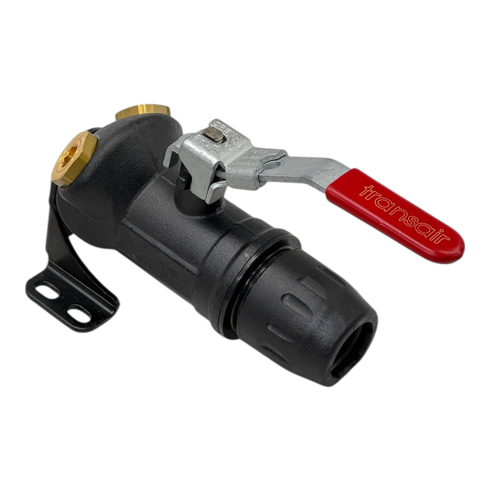 Transair Absperrventil 1” Kugelhahn Aluminium Druckluftleitung Wandhalter