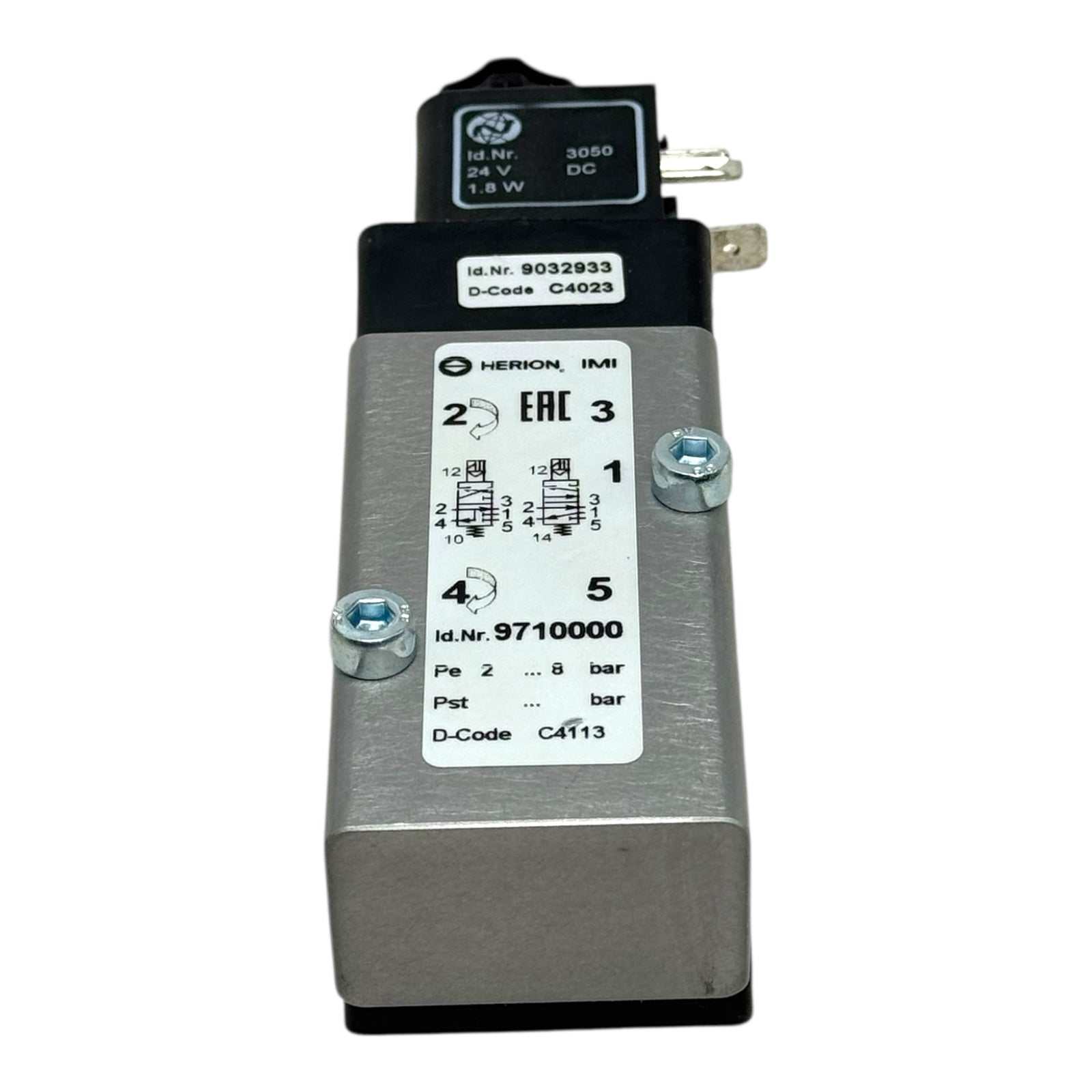 IMI Norgren Herion 9710000 NAMUR 5/2-Wege Ventil G1/4 24VDC Magnetventil 9032933