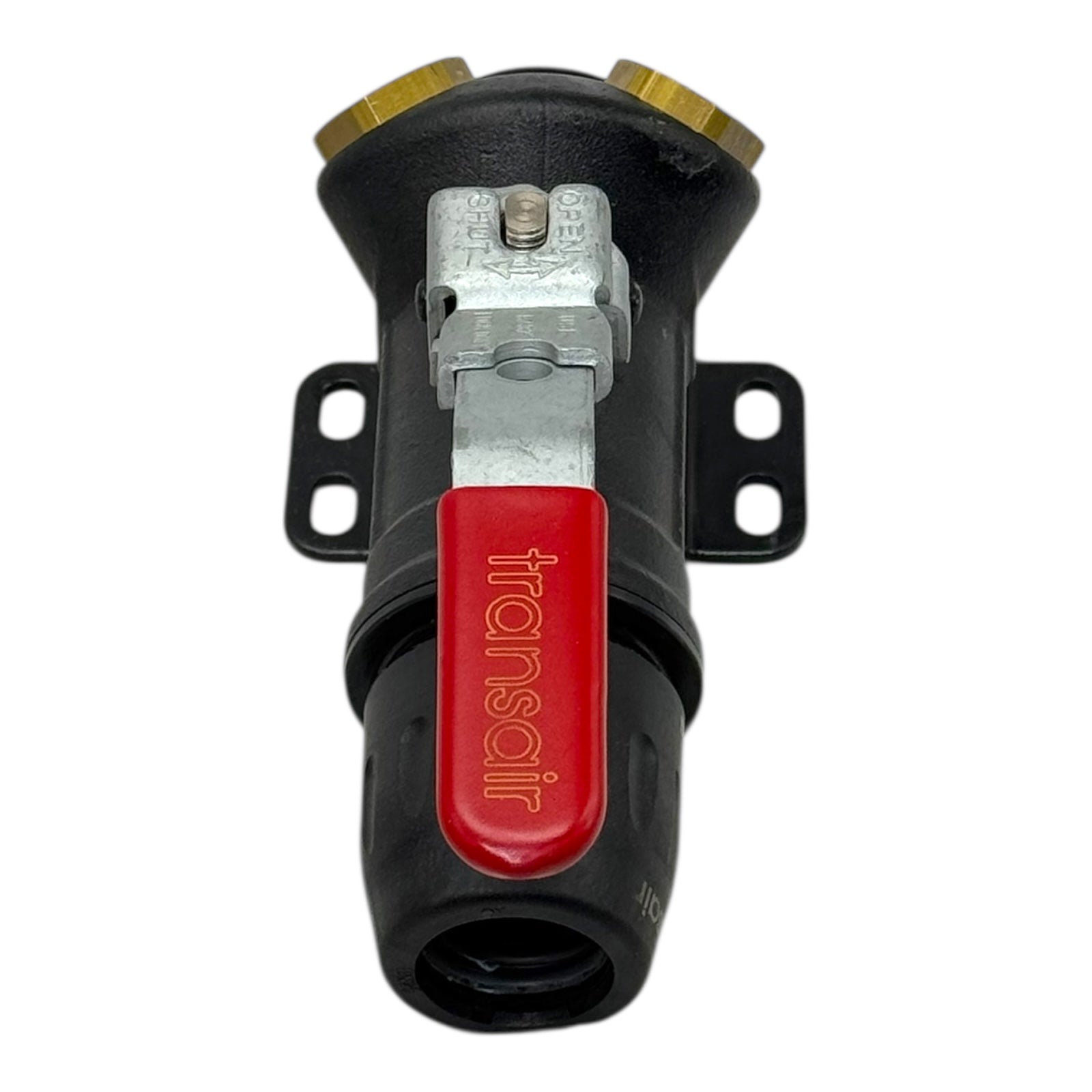Transair Absperrventil 1” Kugelhahn Aluminium Druckluftleitung Wandhalter