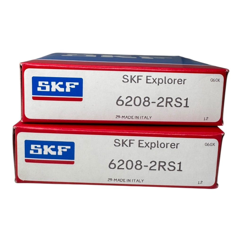 2x SKF 6208-2RS1 Rillenkugellager 40x80x18mm 2 Dichtscheiben