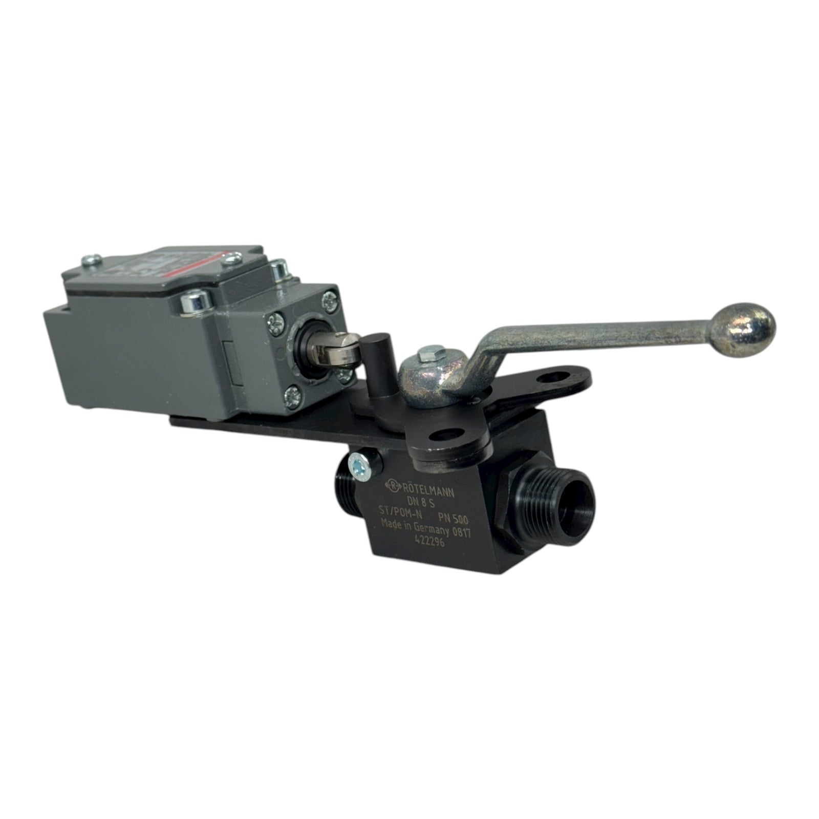 Rötelmann ST/POM-N DN8 PN500 Kugelhahn 1/4” mit ABB LS40M13L20 Endschalter