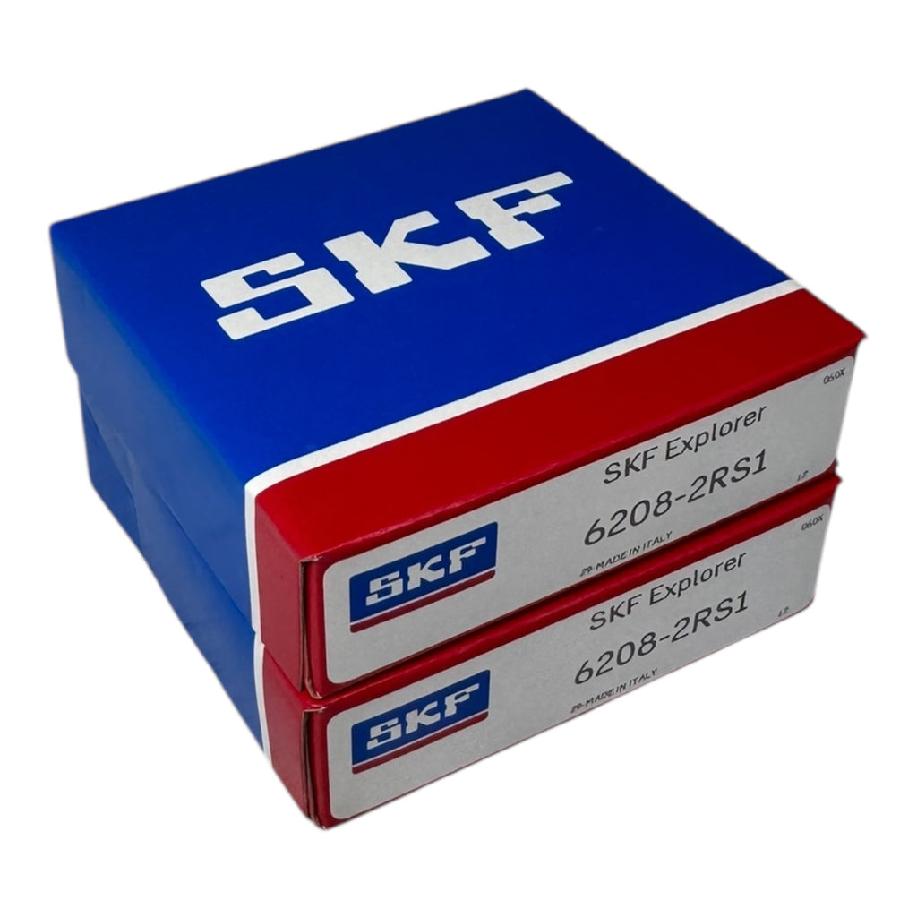 2x SKF 6208-2RS1 Rillenkugellager 40x80x18mm 2 Dichtscheiben