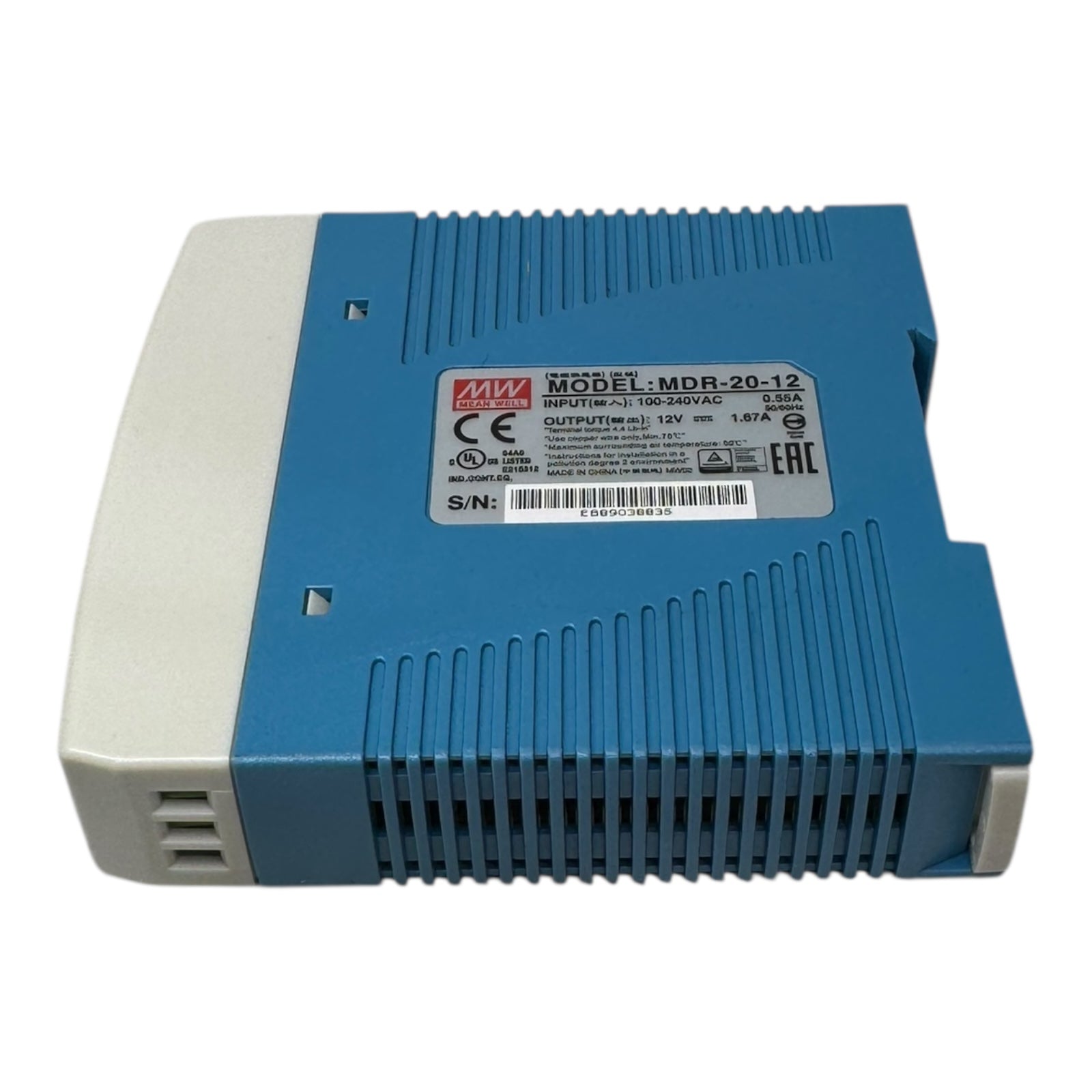 MeanWell MDR-20-12 Netzteil Schaltnetzteil 12V 1.67A 100-240VAC 0.55A IP20