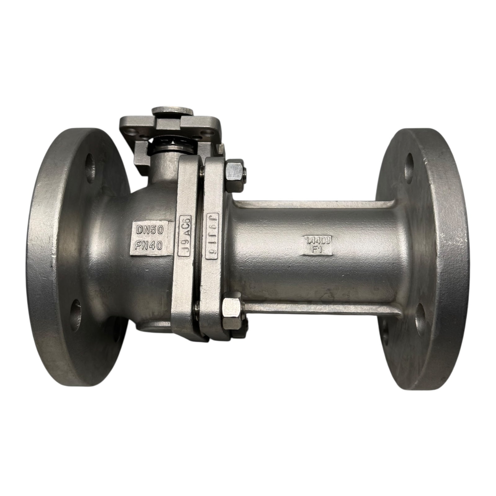 Econ 7288 Kugelhahn DN50 PN40 Edelstahl 1.4408 Feuersicherer Flansch PTFE EX