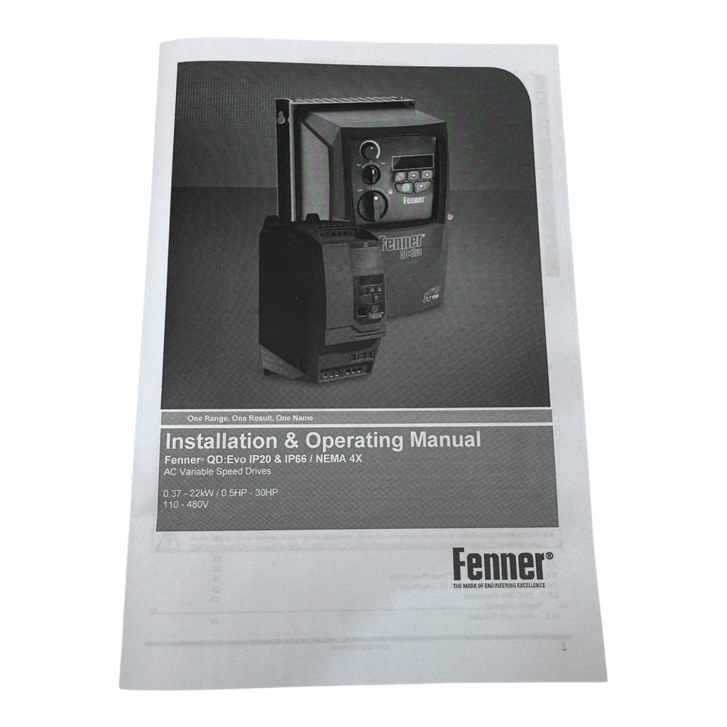 Fenner QD:EVO 572E4018 Frequenzumrichter 18,5kW 380-480V 39A 0-500Hz 3PH UNUSED