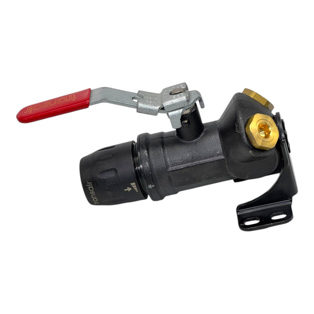 Transair Absperrventil 1” Kugelhahn Aluminium Druckluftleitung Wandhalter