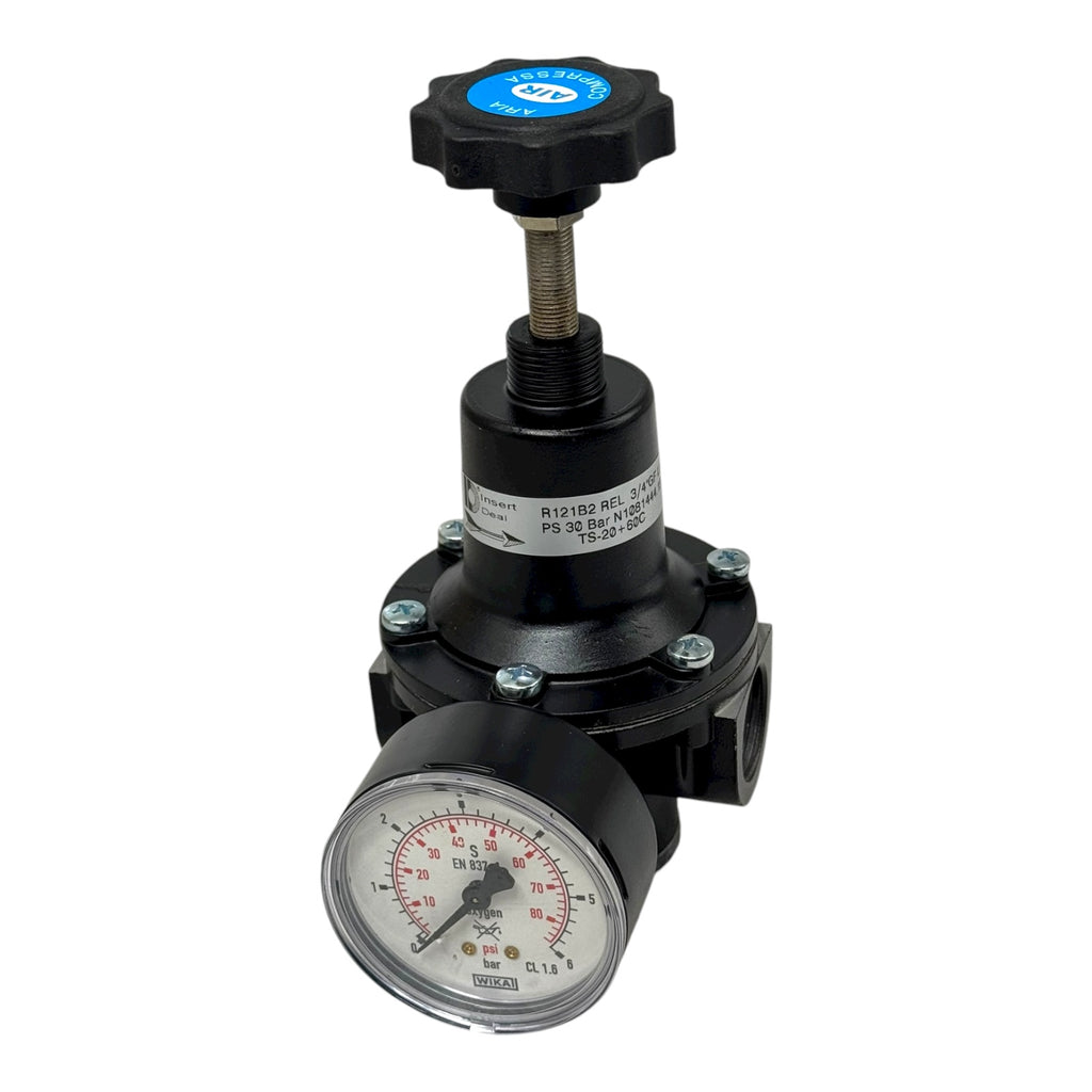 ID Druckminderer R121B2 REL 3/4” GF LL 30bar 0,3–30bar Regler mit Manometer WIKA