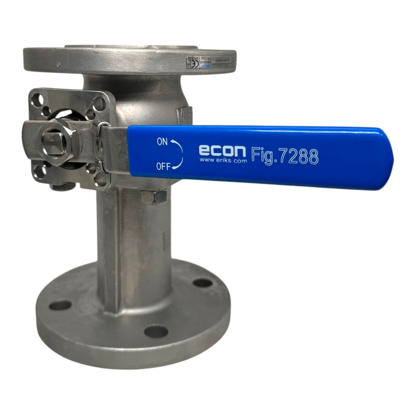 Econ 7288 Kugelhahn DN50 PN40 Edelstahl 1.4408 Feuersicherer Flansch PTFE EX