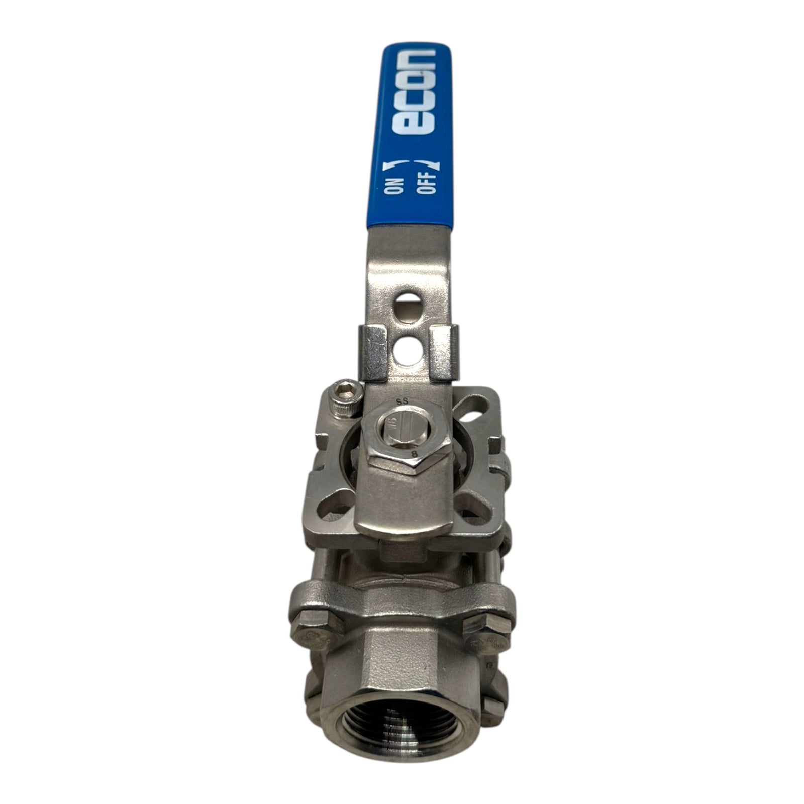 Econ Edelstahl Kugelhahn 1” 3-teilig PN69 1000 WOG Innengewinde Ball Valve