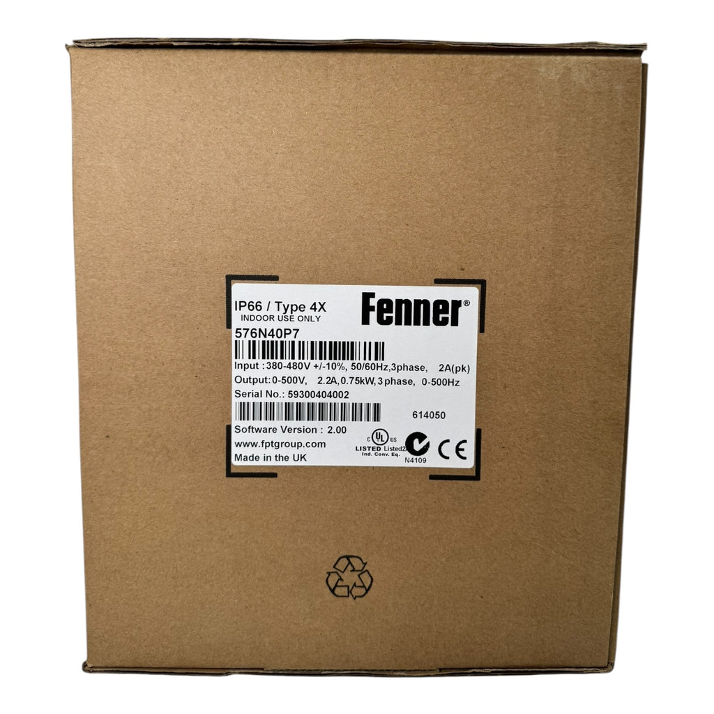 Fenner QD:Neo 576N40P7 Frequenzumrichter 0,75kW 380-480V IP66 2,2A 3PH UNUSED
