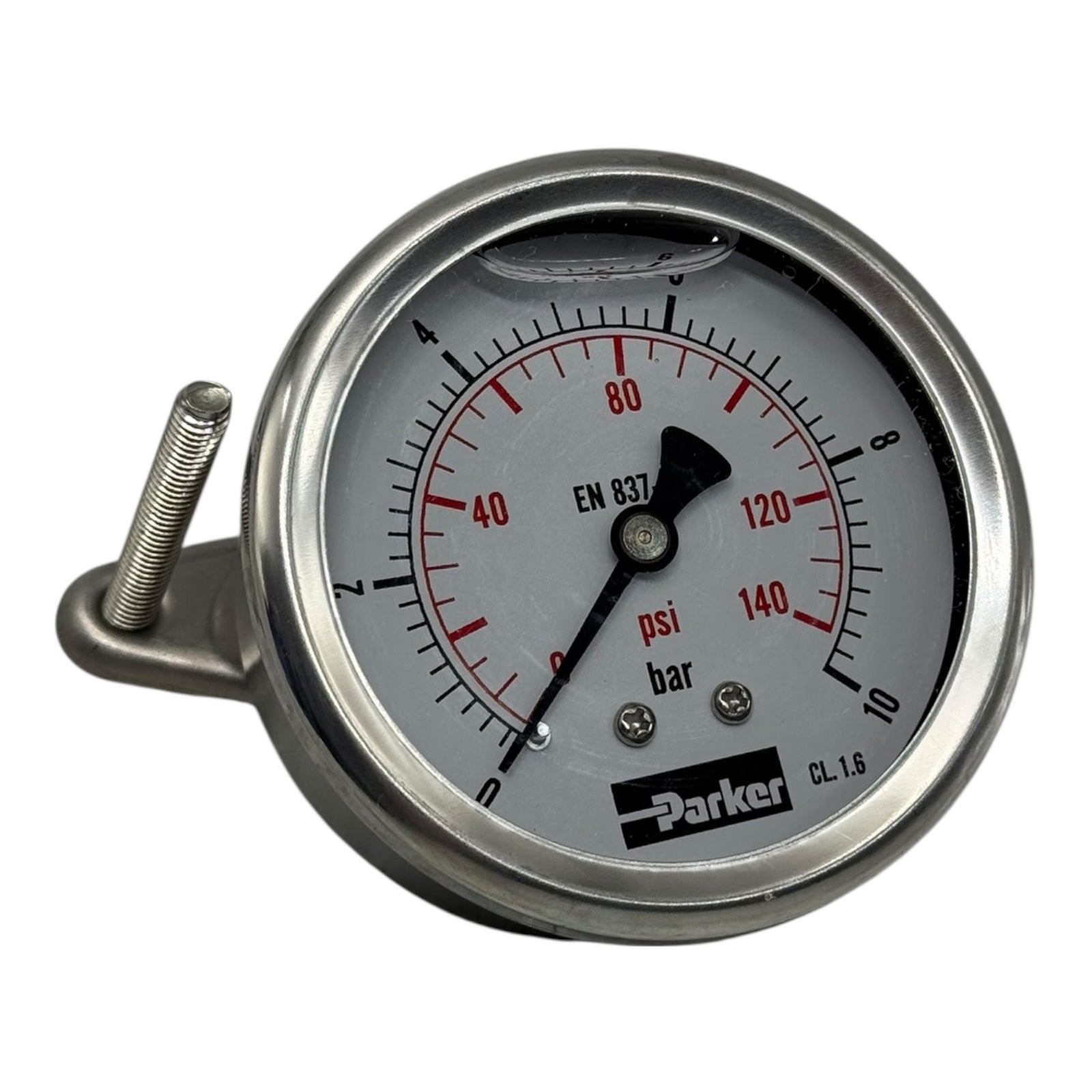 Parker Manometer PGC0631010 Ø63mm 0–10 bar Edelstahl Clamp CBM BSP 1/4”