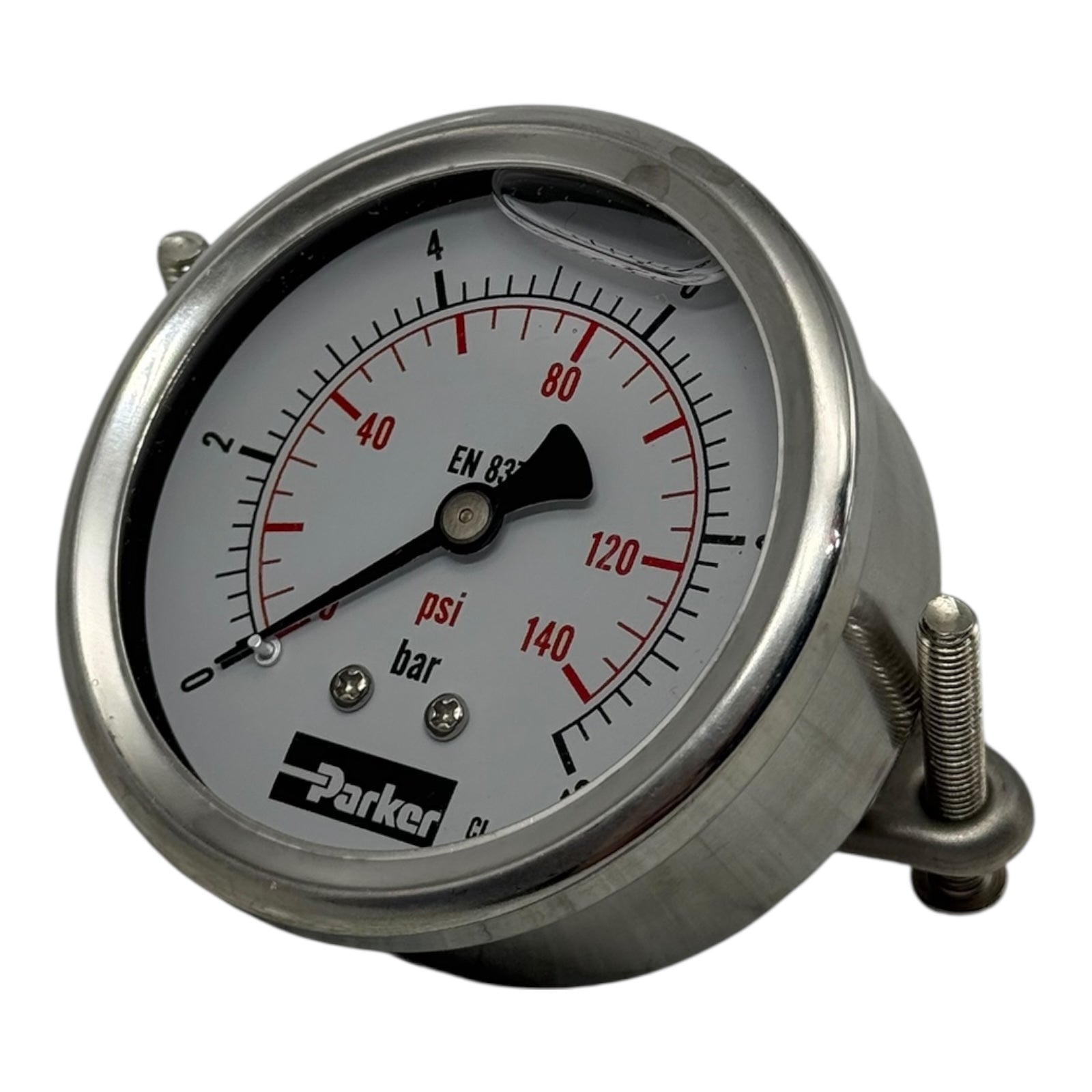 Parker Manometer PGC0631010 Ø63mm 0–10 bar Edelstahl Clamp CBM BSP 1/4”