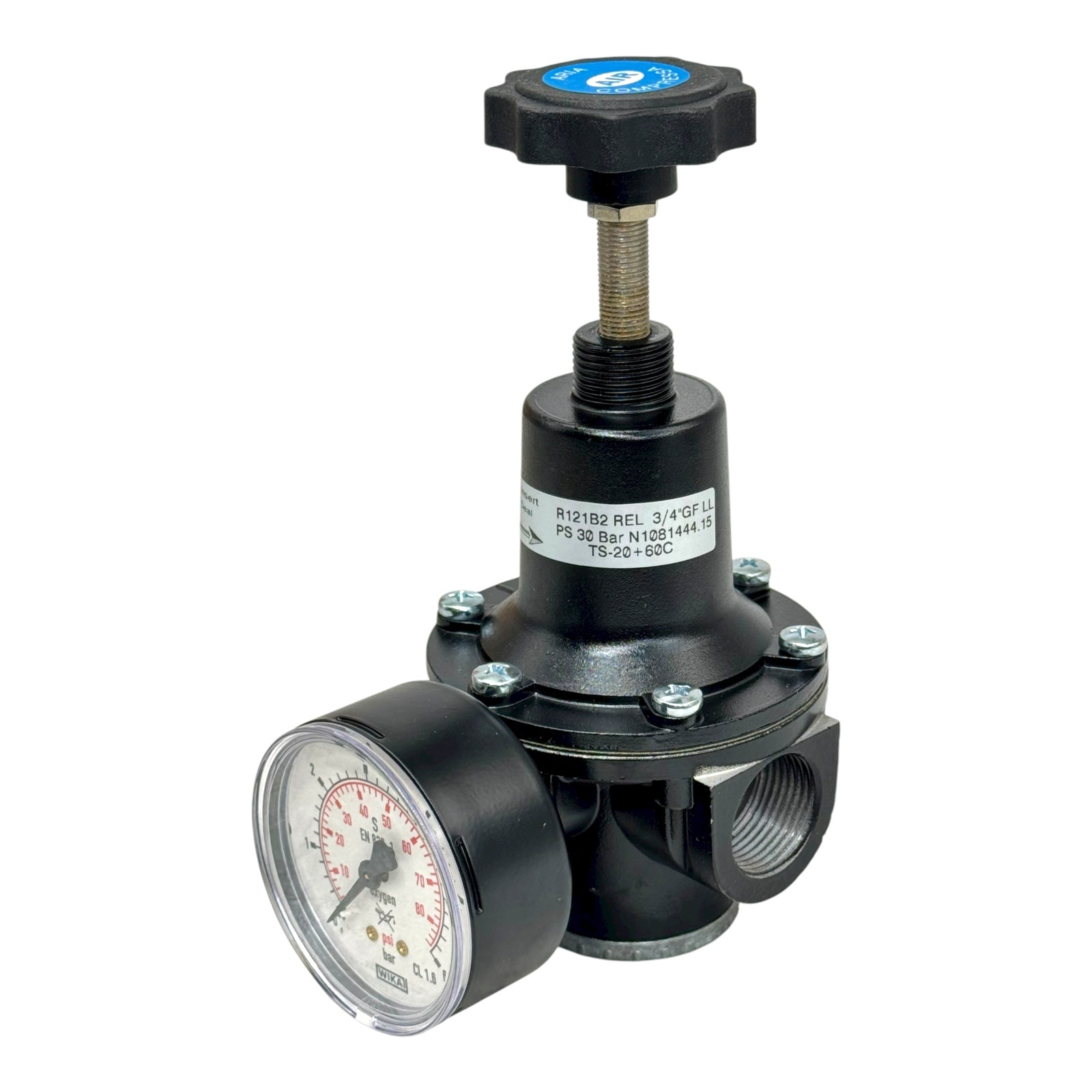 ID Druckminderer R121B2 REL 3/4” GF LL 30bar 0,3–30bar Regler mit Manometer WIKA
