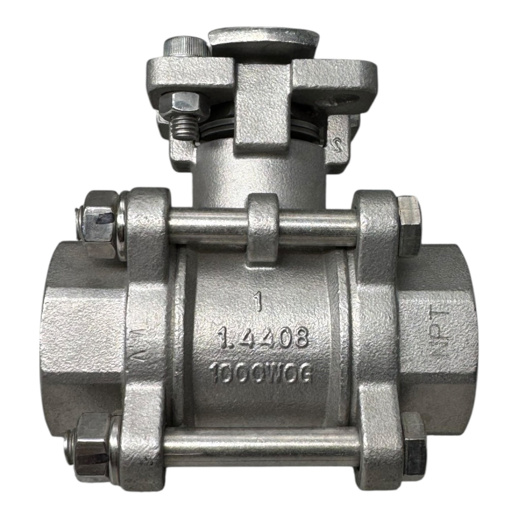 Econ Edelstahl Kugelhahn 1” 3-teilig PN69 1000 WOG Innengewinde Ball Valve