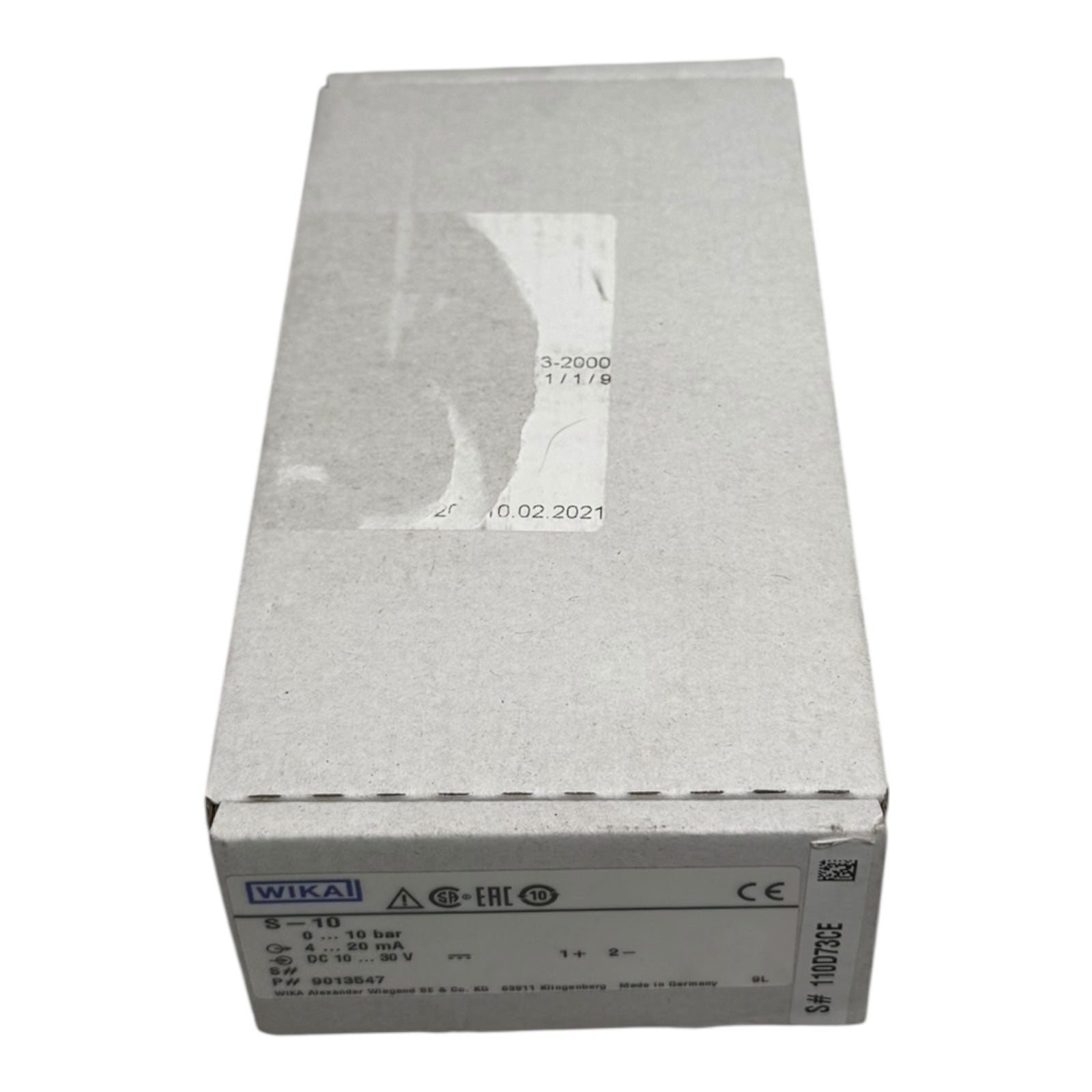 WIKA S-10 Drucktransmitter 10bar 4–20mA 1/2” NPT 9013547 Sensor
