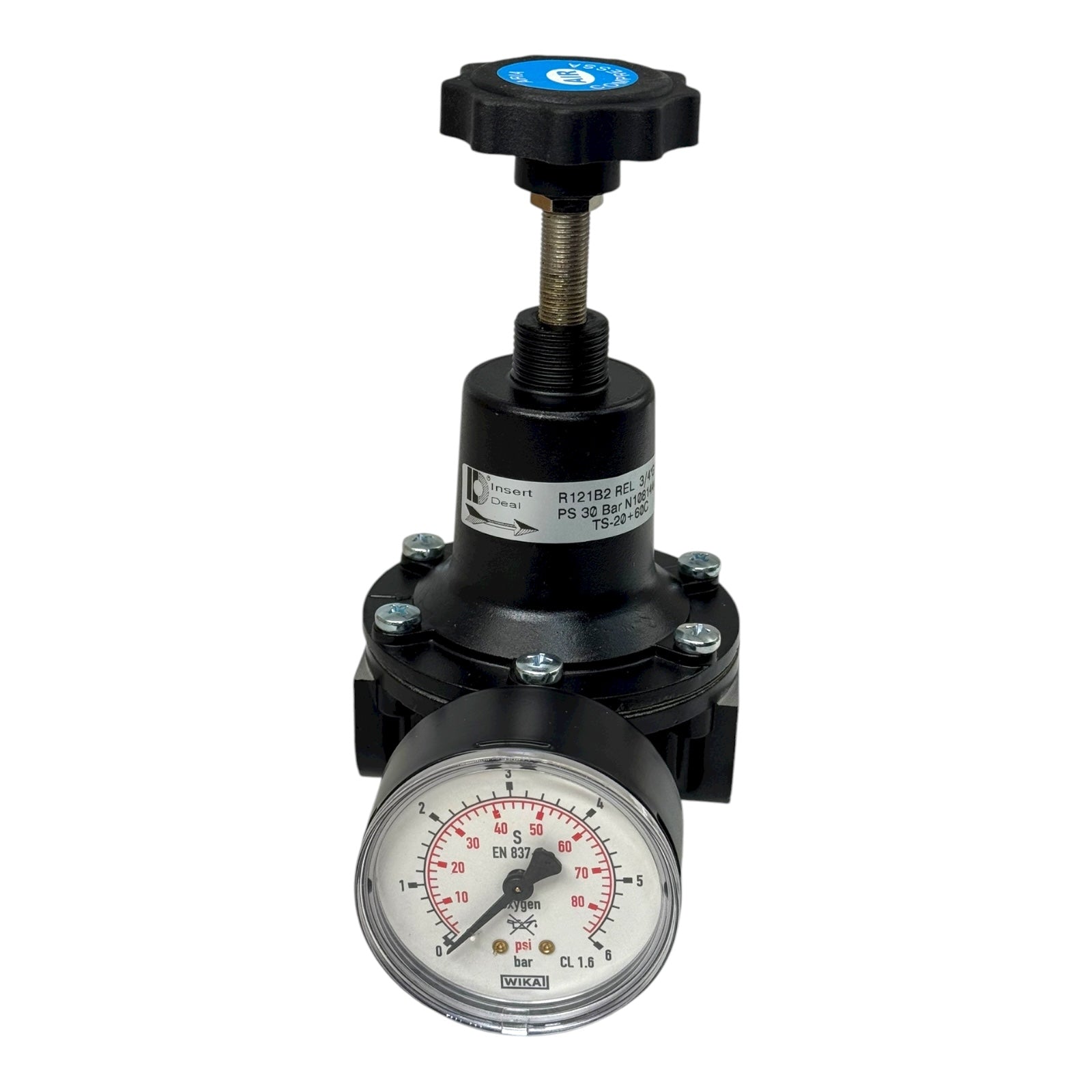 ID Druckminderer R121B2 REL 3/4” GF LL 30bar 0,3–30bar Regler mit Manometer WIKA