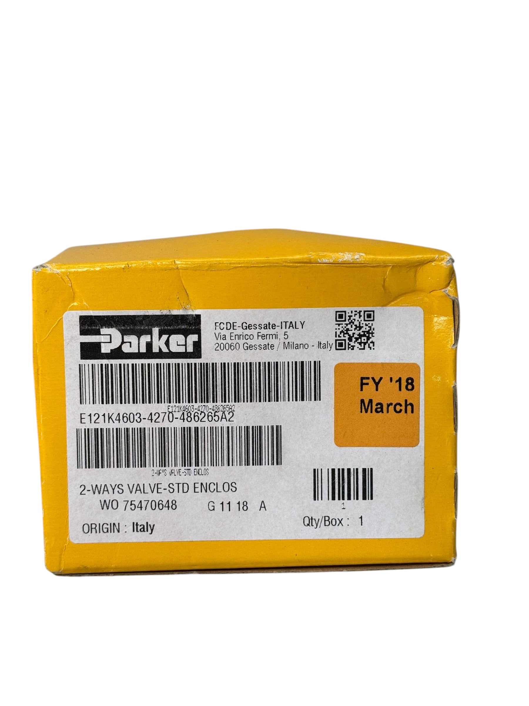 Parker Lucifer E121K4603 Magnetventil 2-Wege 24V 14W Messing 8,5mm
