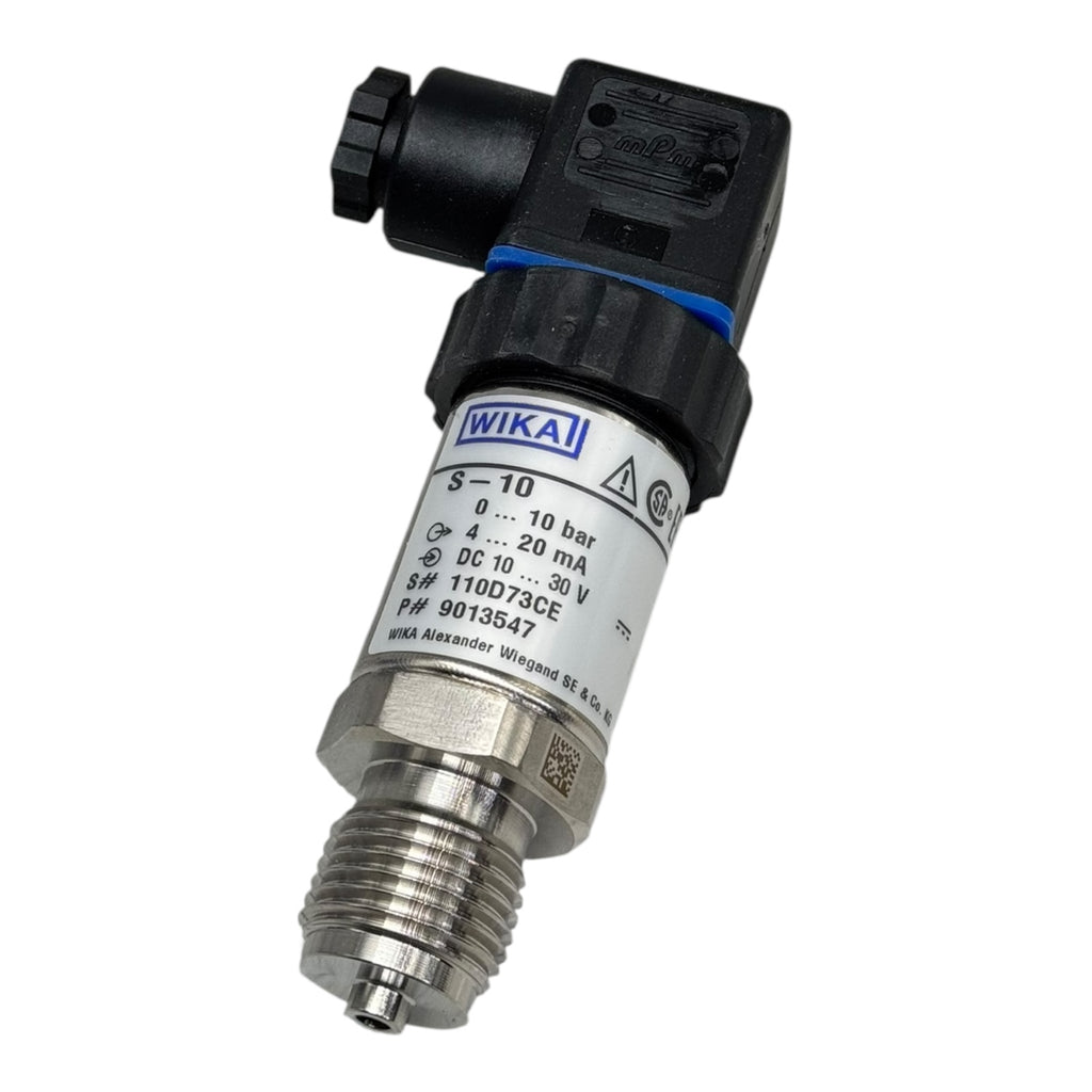 WIKA S-10 Drucktransmitter 10bar 4–20mA 1/2” NPT 9013547 Sensor