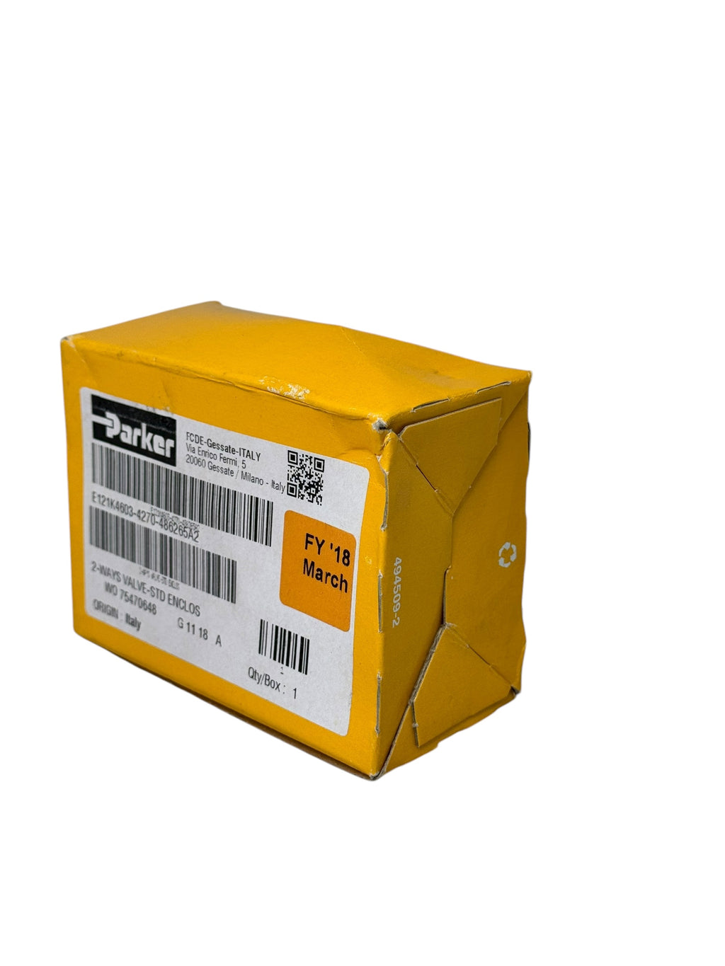Parker Lucifer E121K4603 Magnetventil 2-Wege 24V 14W Messing 8,5mm