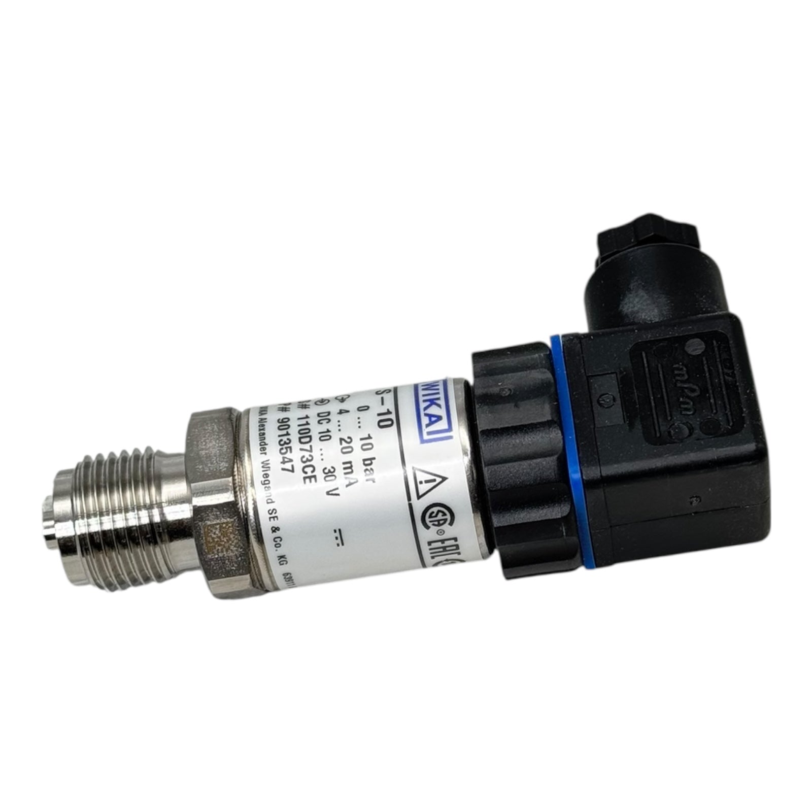 WIKA S-10 Drucktransmitter 10bar 4–20mA 1/2” NPT 9013547 Sensor