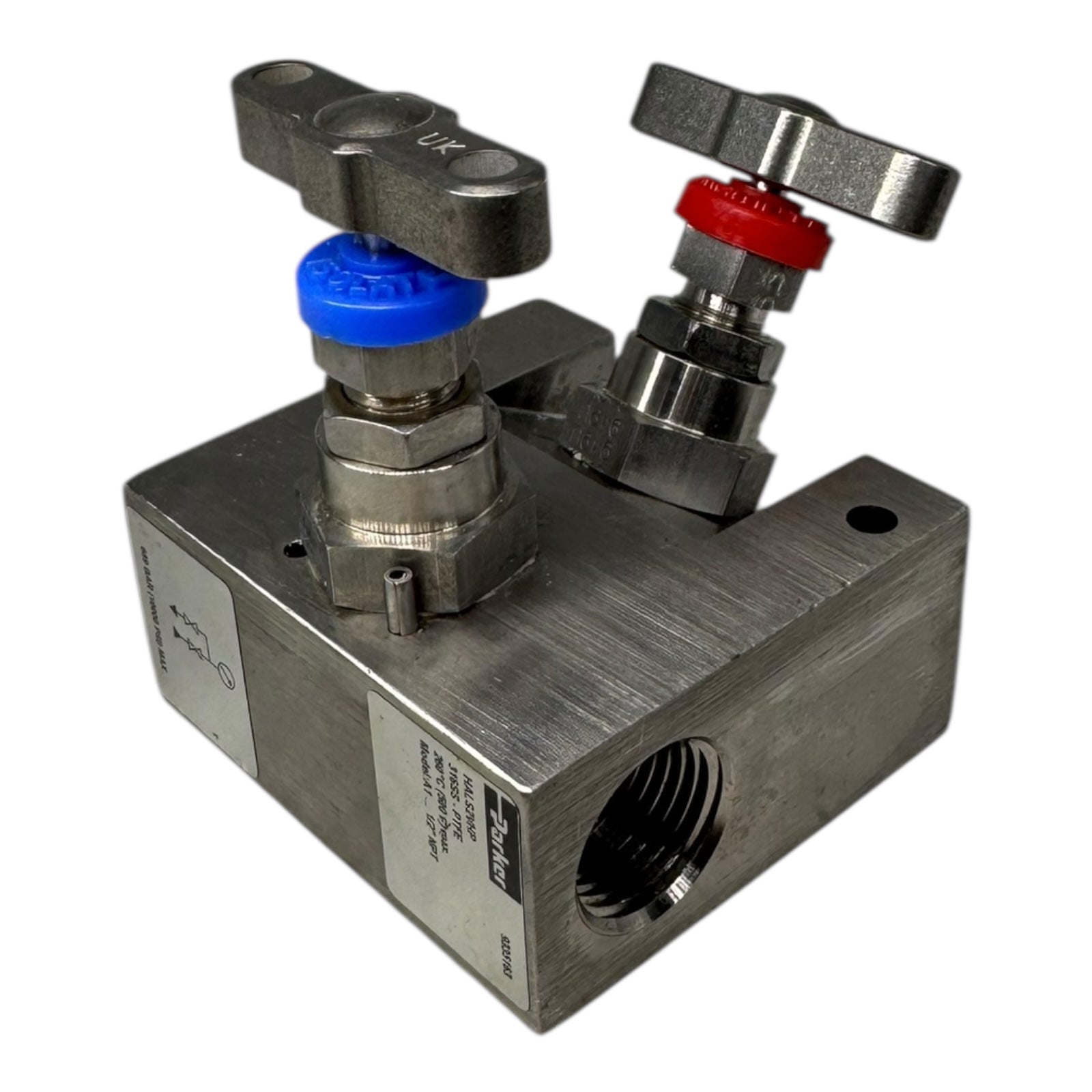 Parker HALS2VHP 2-Wege-Manifoldventil 1/2" NPT 316SS 260°C 689bar 10000psi