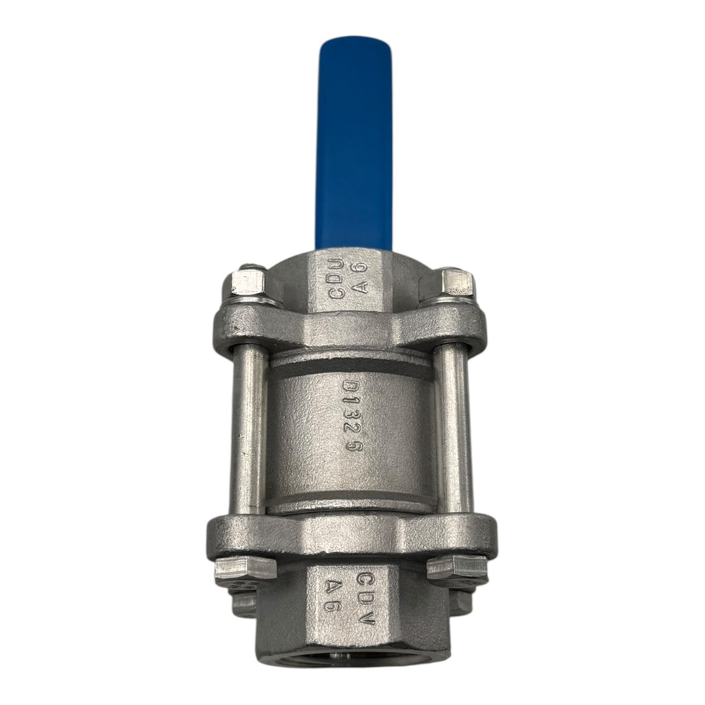 Econ Edelstahl Kugelhahn 1” 3-teilig PN69 1000 WOG Innengewinde Ball Valve