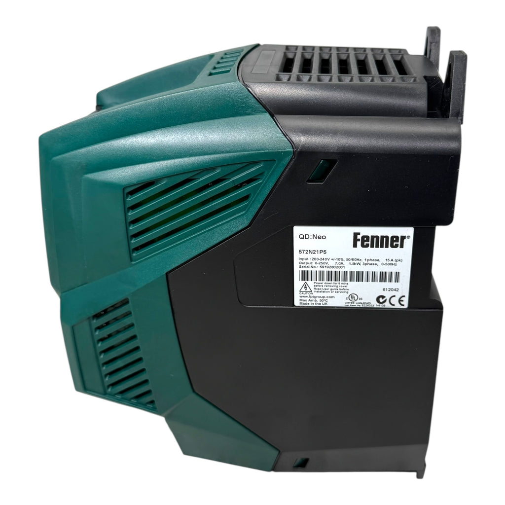 Fenner QD:Neo 572N21P5 Frequenzumrichter 1,5kW 200-240V 7A 0-500Hz UNUSED SW2.00