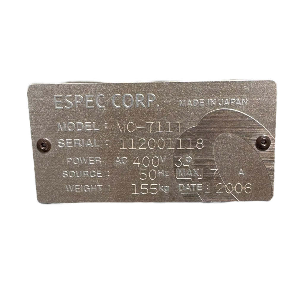 Espec MC-711T Klimaprüfschrank 400V 3Ph 7A 155kg Umweltsimulationskammer