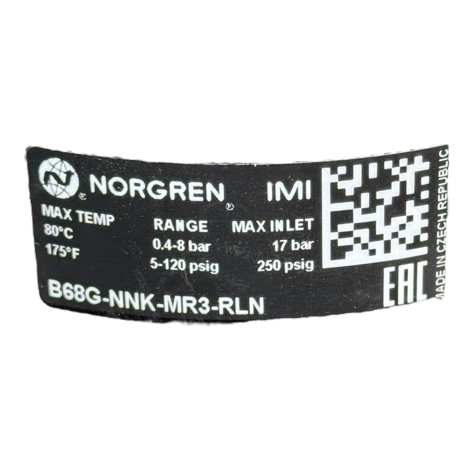 Norgren B68G-NNK-MR3-RLN Druckregler Filtereinheit 17 bar 0,4–8 bar G1″ EX