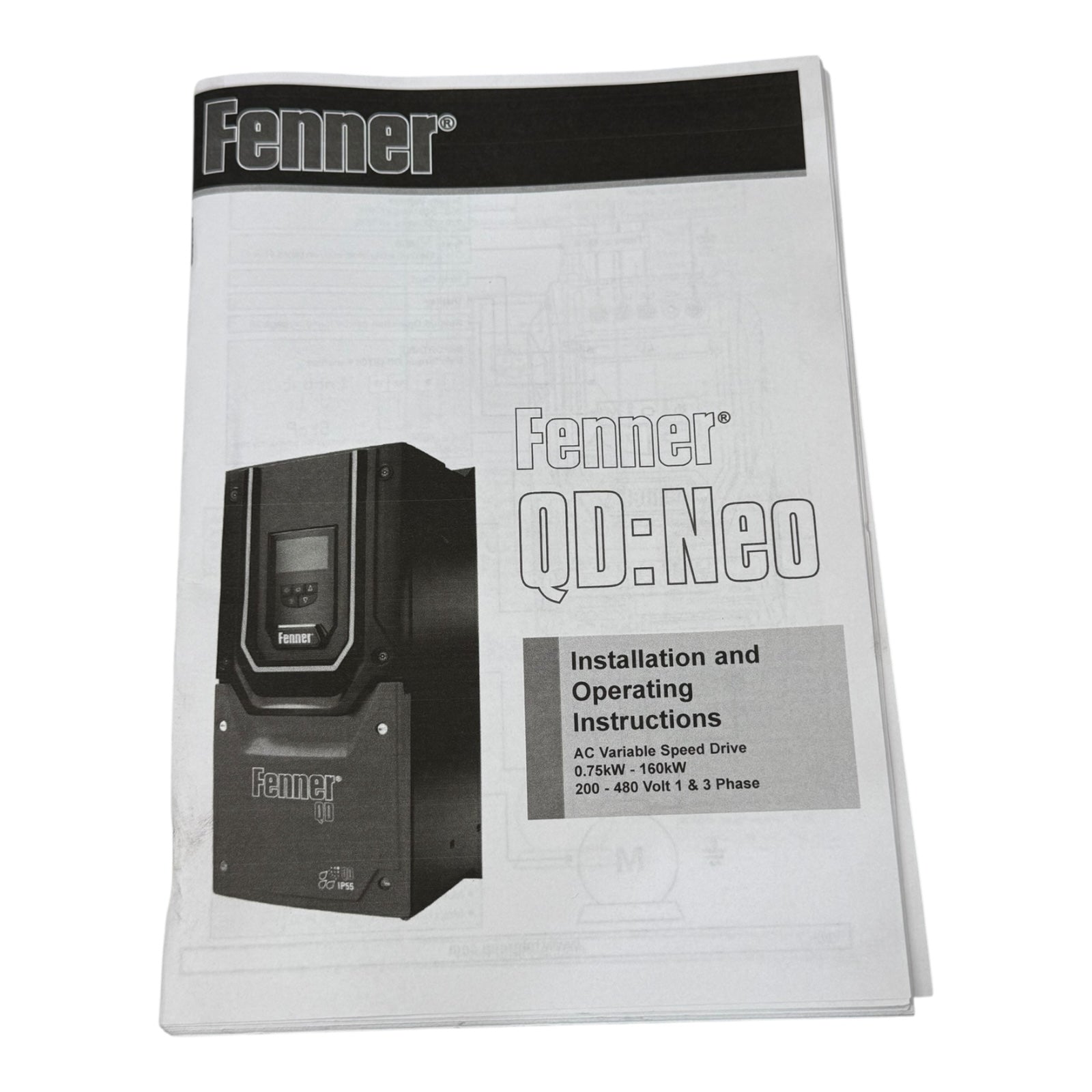 Fenner QD:Neo 576N40P7 Frequenzumrichter 0,75kW 380-480V IP66 2,2A 3PH UNUSED