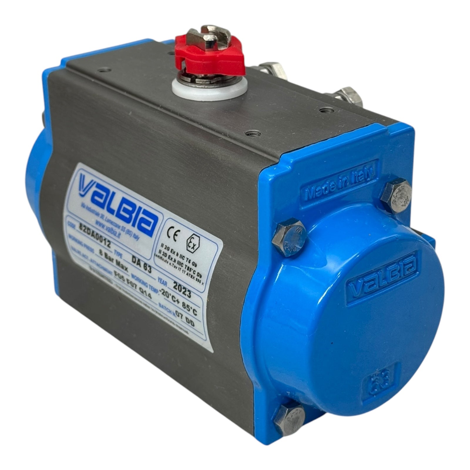Valbia Pneumatik Schwenkantrieb DA63 82DA0012 Doppelwirkend 8 bar ATEX