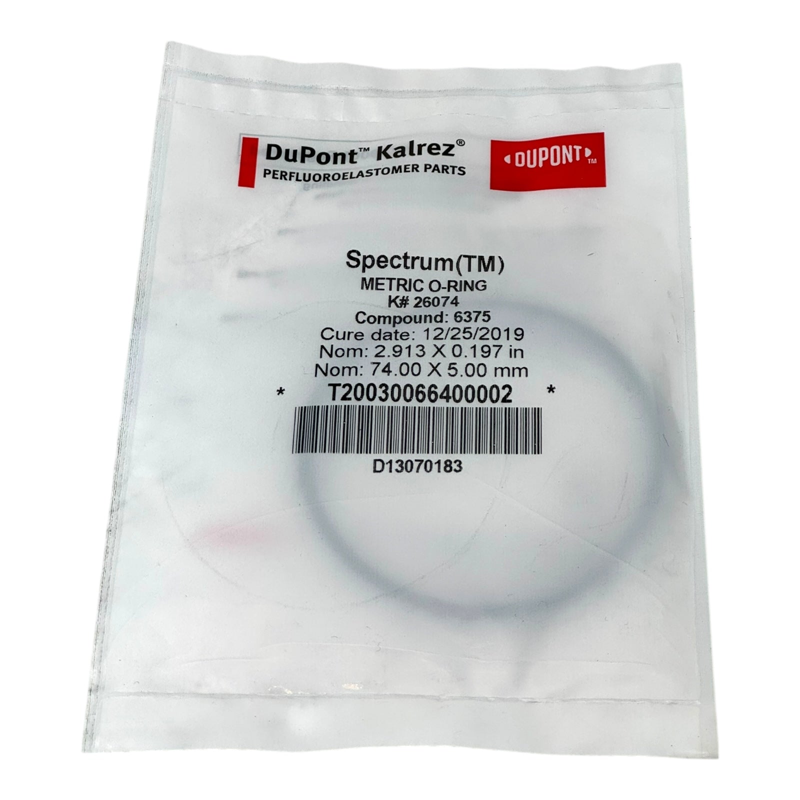 2x DuPont Kalrez K26074 O-Ring 74×5 mm 6375 Spectrum Perfluoroelastomer Dichtung