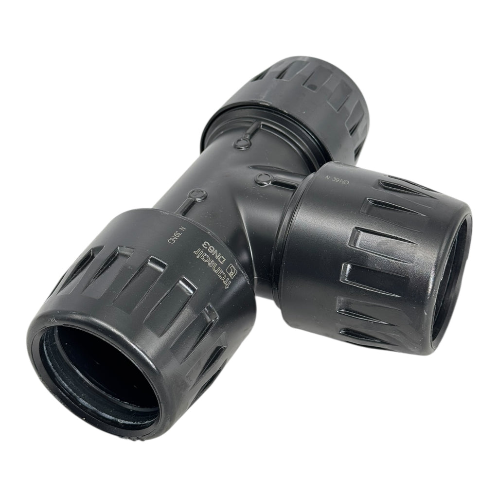 Parker Transair 6604 63 00 T-Stück DN63 Rohrverbinder PE-Fitting Druckluft