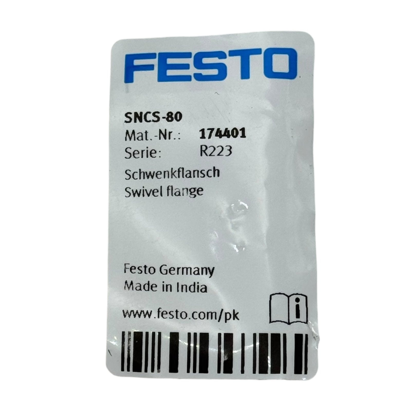 Festo SNCS-80 Schwenkflansch 174401 R223 Swivel Flange inkl. Schrauben