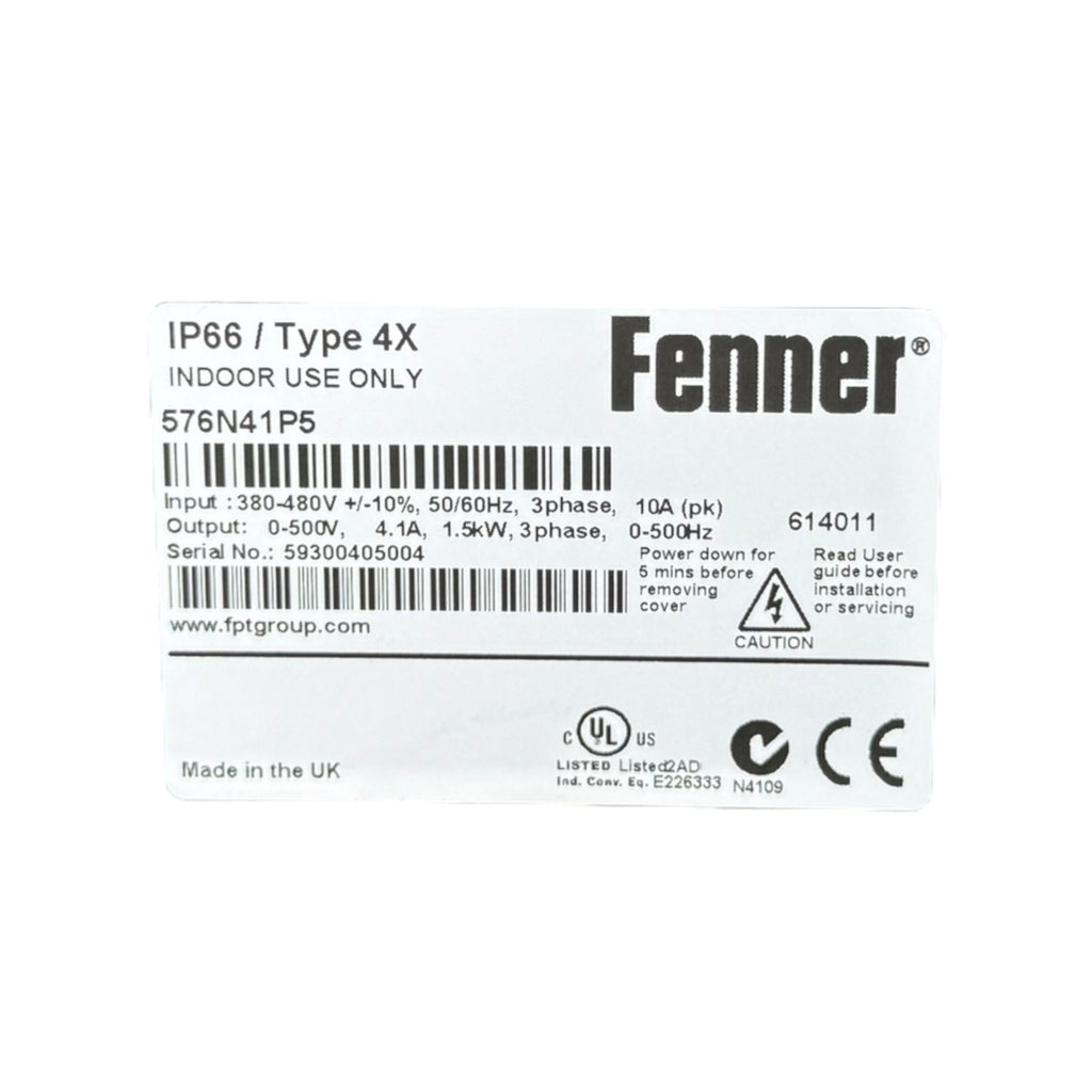 Fenner QD:Neo 576N41P5 Frequenzumrichter 1,5kW 4,1A 380-480V IP66 UNUSED SW 2.00
