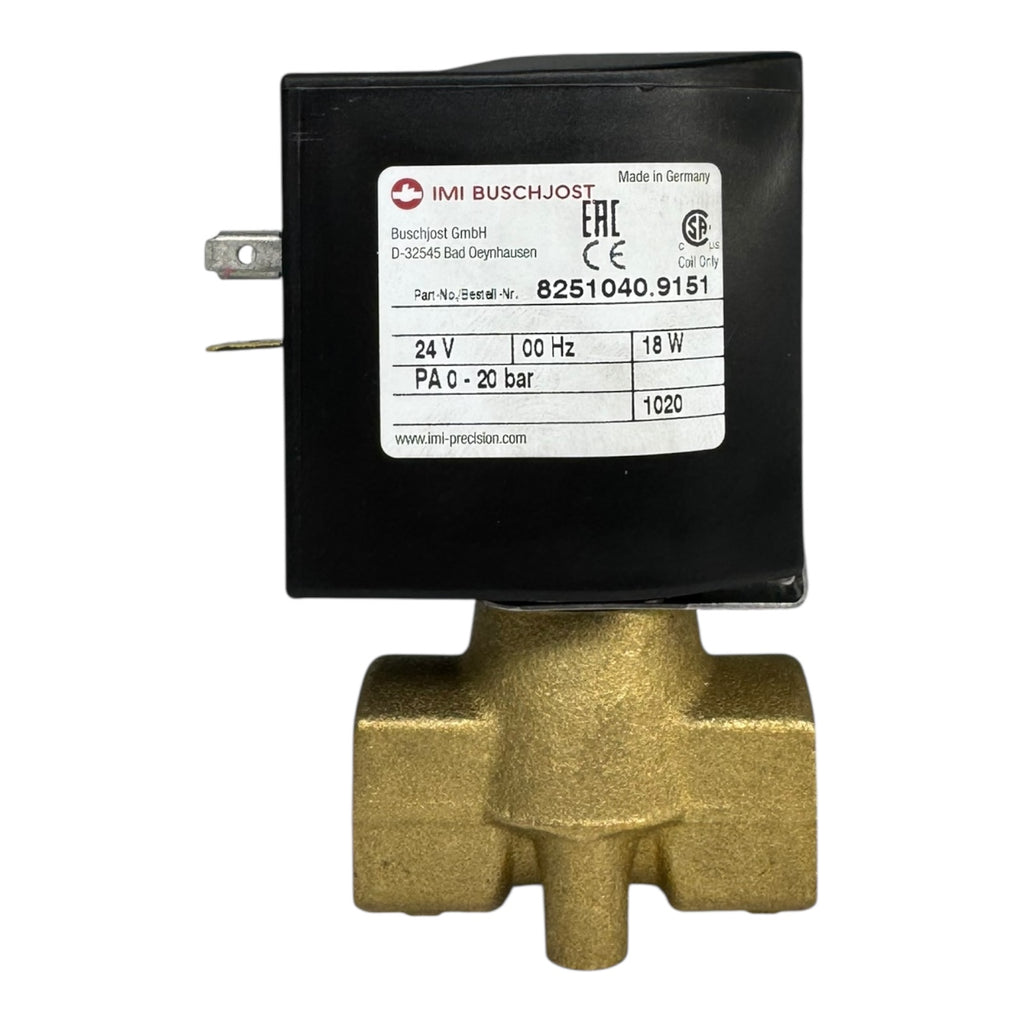 IMI Buschjost 8251040.9151.02400 G¼ 2/2-Wege Magnetventil 3 mm 0‑20 bar 24V