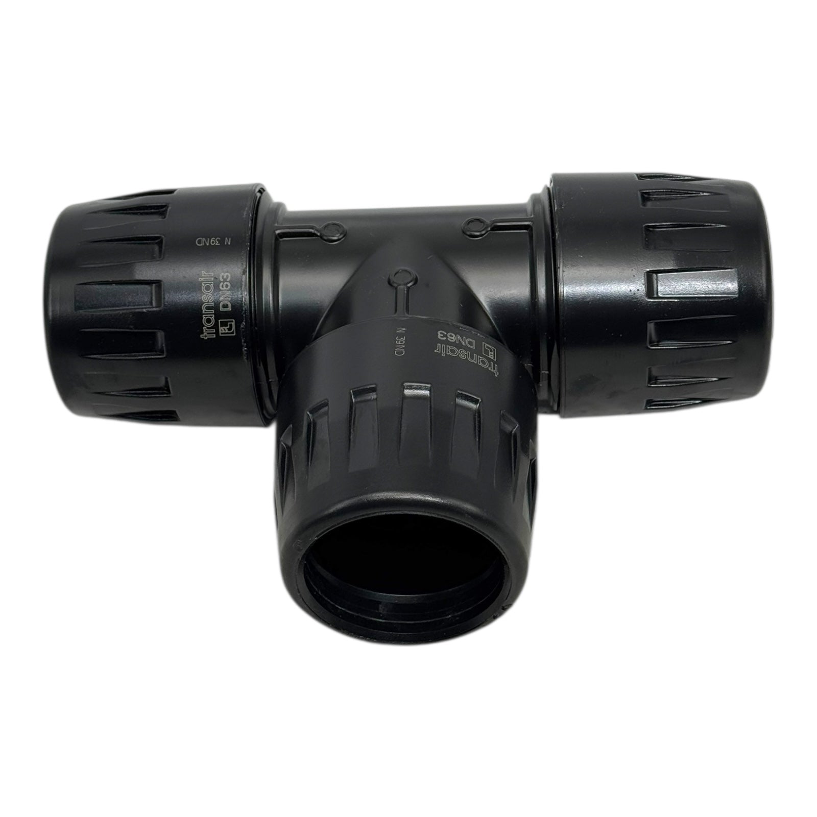 Parker Transair 6604 63 00 T-Stück DN63 Rohrverbinder PE-Fitting Druckluft