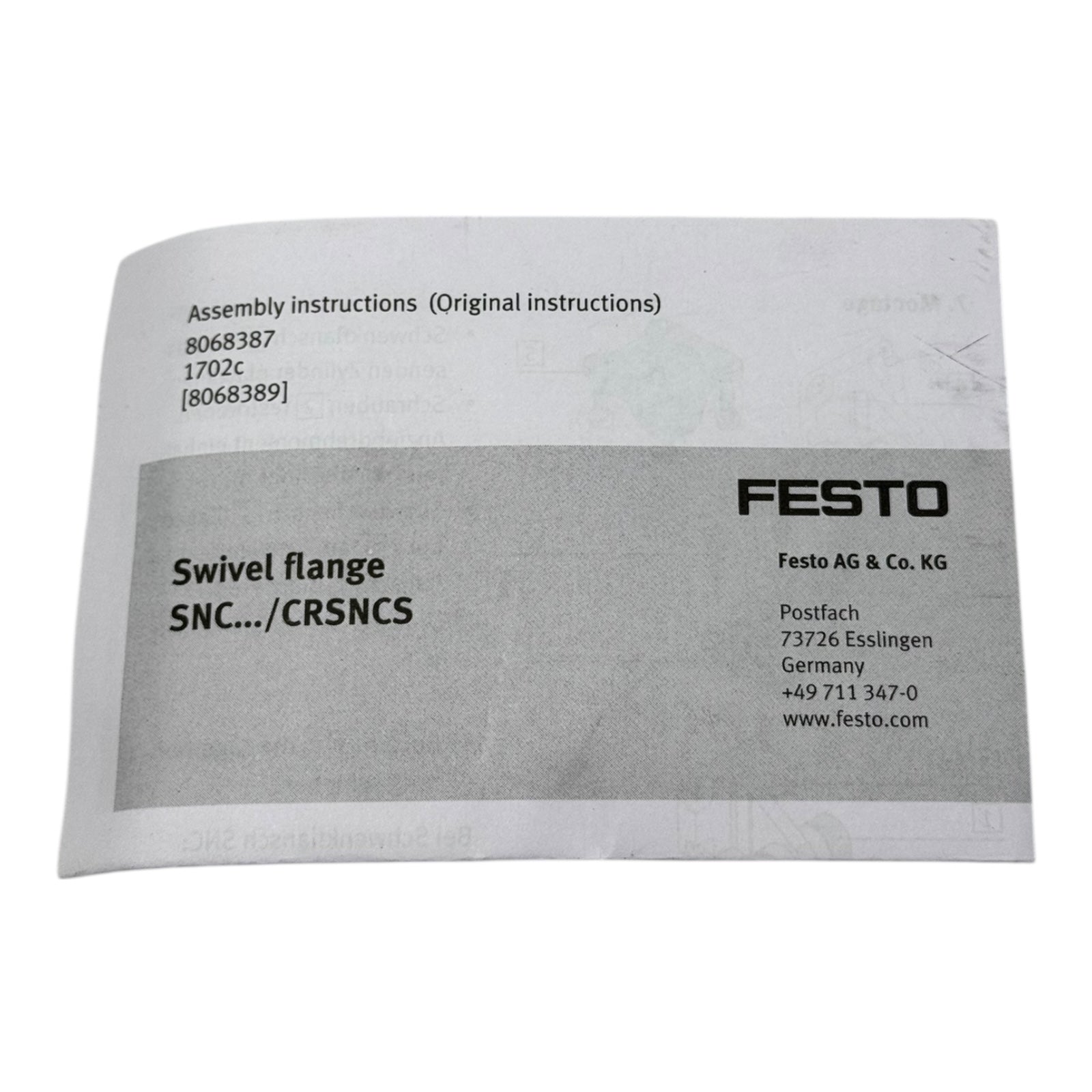 Festo SNCS-80 Schwenkflansch 174401 R223 Swivel Flange inkl. Schrauben