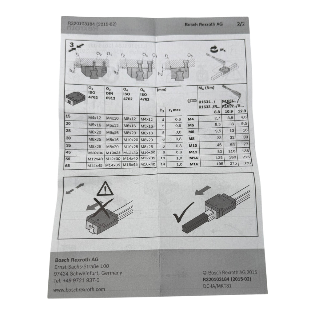 Rexroth R162441420 Linearführungswagen KWD-045-SLH-C1-N-1 Runner Block