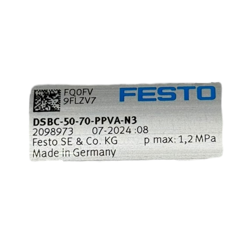 Festo DSBC-50-70-PPVA-N3 2098973 ISO 15552 50mm Hub 70mm Pneumatik Zylinder